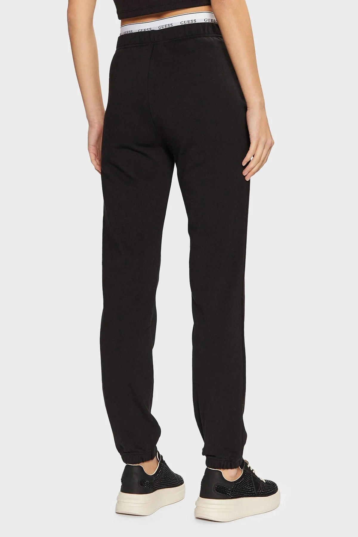 Guess Sofia Pamuklu Regular Fit Yüksek Bel Lastikli Paça Jogger O5RB01KCO31 Bayan Pantolon O5RB01 KCO31 JBLK SİYAH - 8