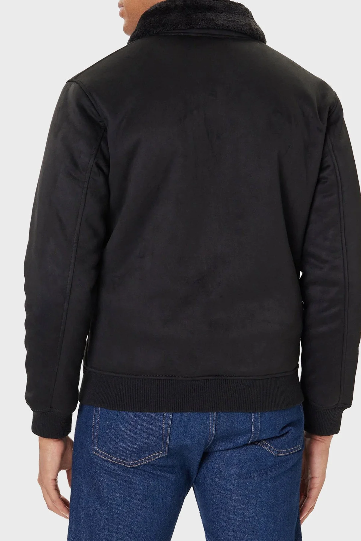 Guess Soft Shearling Regular Fit Yumuşak Tüylü Ceket Yaka M5BL43W2302 Erkek Mont M5BL43 W2302 JBLK SİYAH - 4