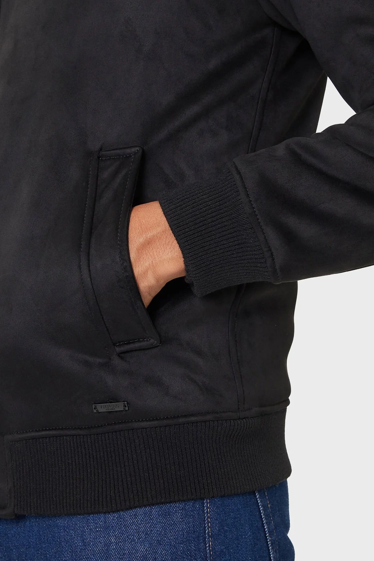 Guess Soft Shearling Regular Fit Yumuşak Tüylü Ceket Yaka M5BL43W2302 Erkek Mont M5BL43 W2302 JBLK SİYAH - 5