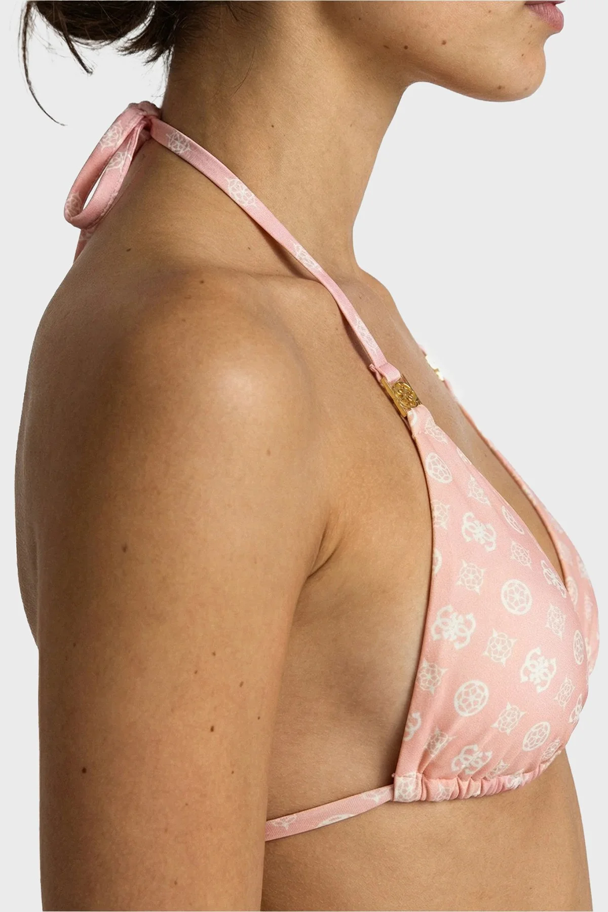 Guess Soleil Logolu Üçgen E6GJ08MC04R Bayan Bikini Üstü E6GJ08 MC04R PMKA BEJ - 4