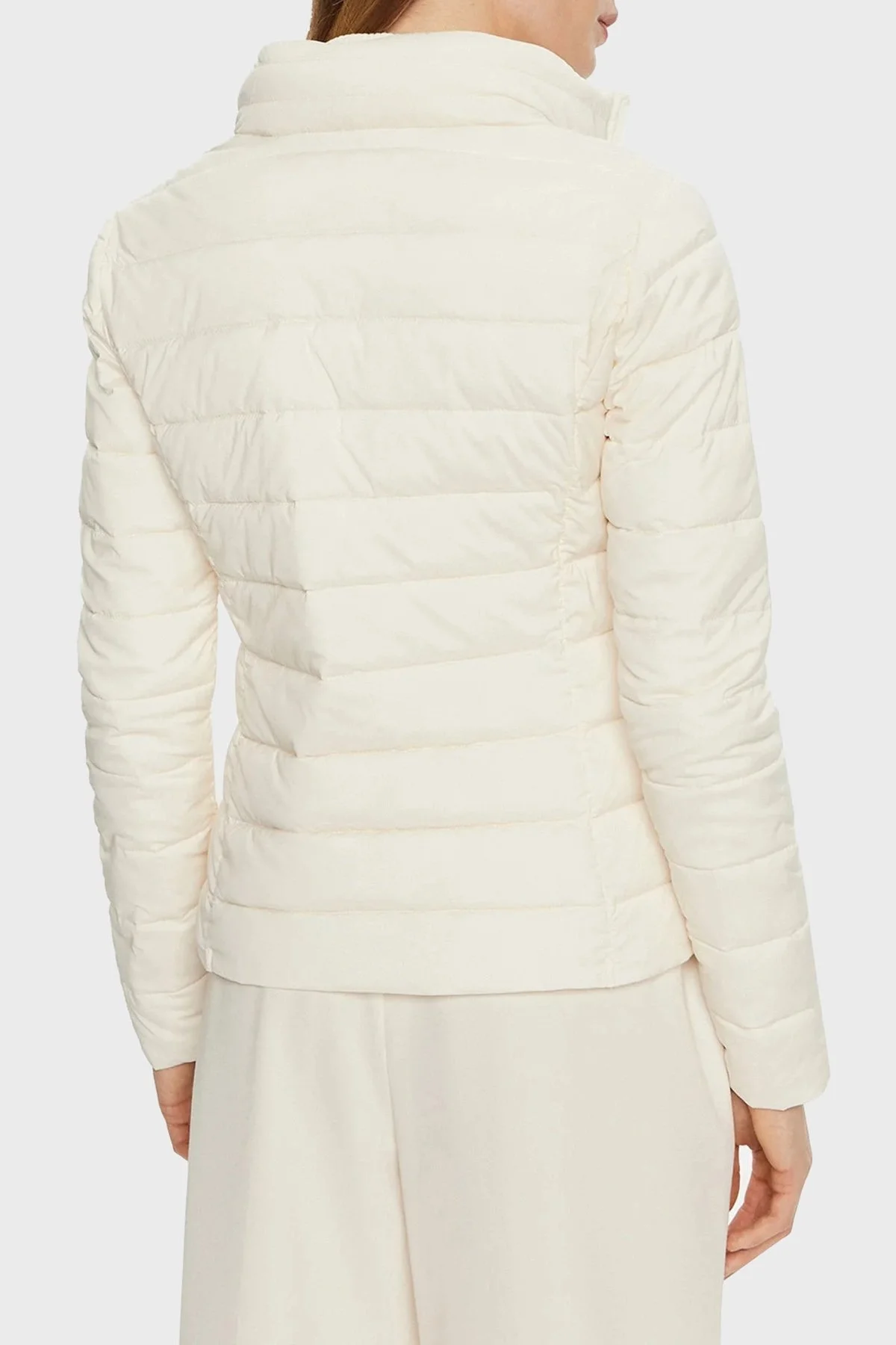 Guess Solid Regular Fit Çıkarılabilir Kapüşonlu V4YL04WF3X0 Bayan Mont V4YL04 WF3X0 G1O6 EKRU - 8