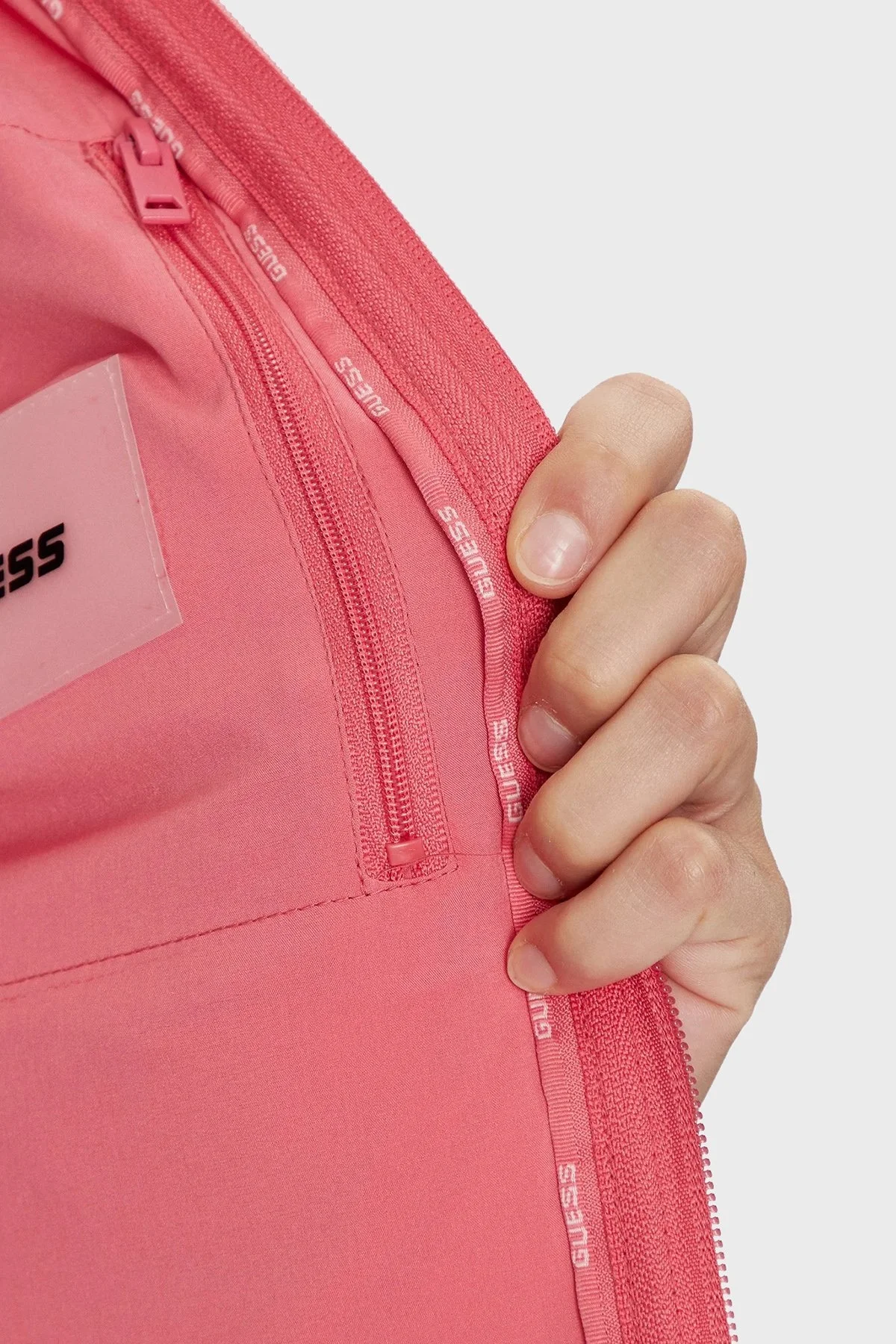 Guess Solid Regular Fit Çıkarılabilir Kapüşonlu V4YL04WF3X0 Bayan Mont V4YL04 WF3X0 G65P PEMBE - 12