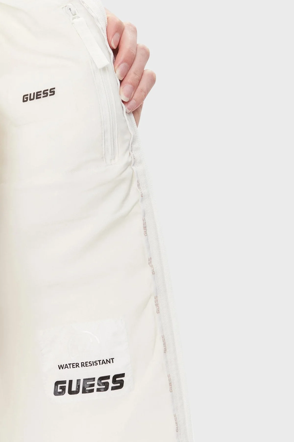 Guess Solid Regular Fit Kapüşonlu V4RL03WF3X0 Bayan Mont V4RL03 WF3X0 G015 EKRU - 6