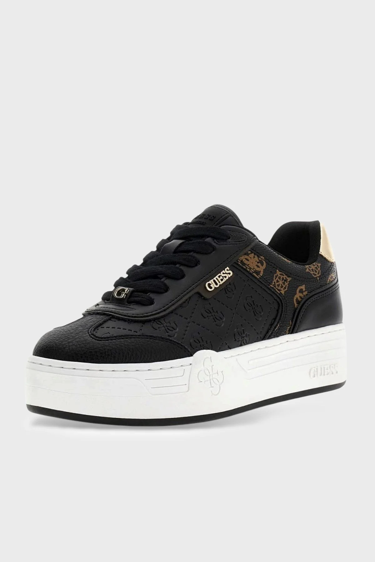 Guess Sombra Deri Sneaker FLFSOMFAL12 Kadın Ayakkabı FLFSOM FAL12 BLACK Siyah - 2