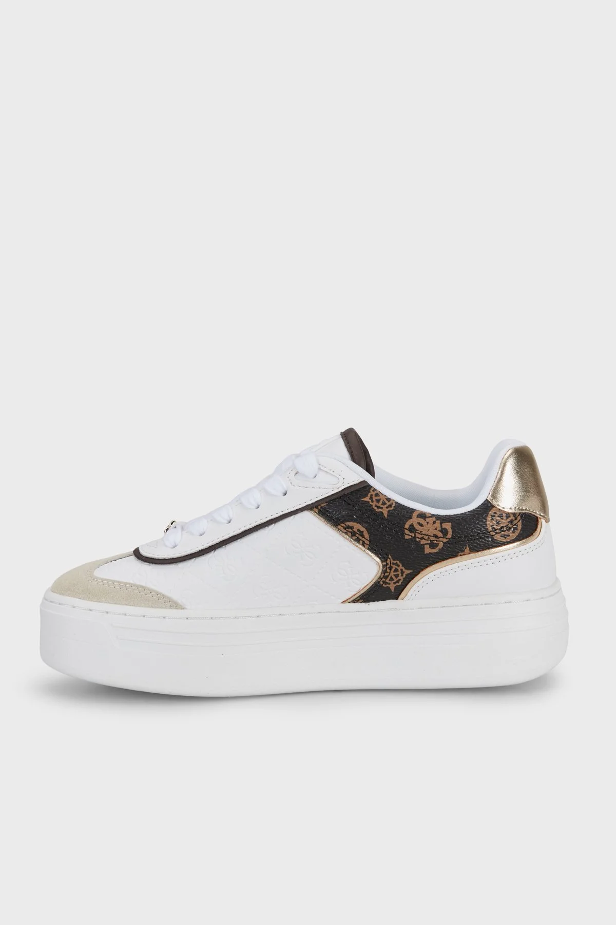 Guess Sombra Logolu Bağcıklı Sneaker Kadın Ayakkabı FLFSOM FAL12 WHITE Beyaz - 2