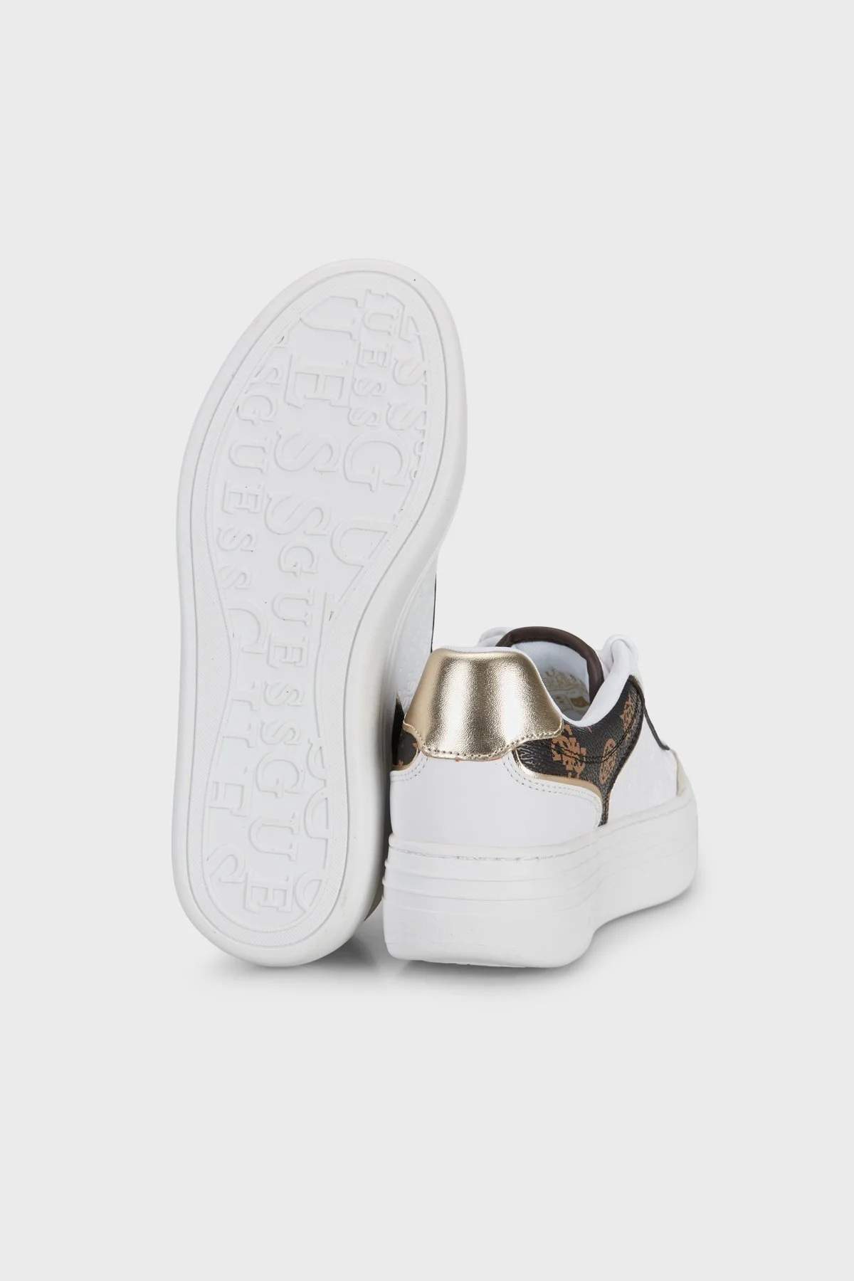 Guess Sombra Logolu Bağcıklı Sneaker Kadın Ayakkabı FLFSOM FAL12 WHITE Beyaz - 4