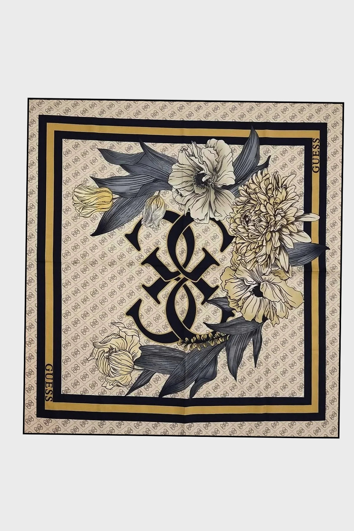Guess Square 90 x 90 cm İpek AW5729SIL90 Kadın Eşarp AW5729 SIL90 OFF Ekru - 1