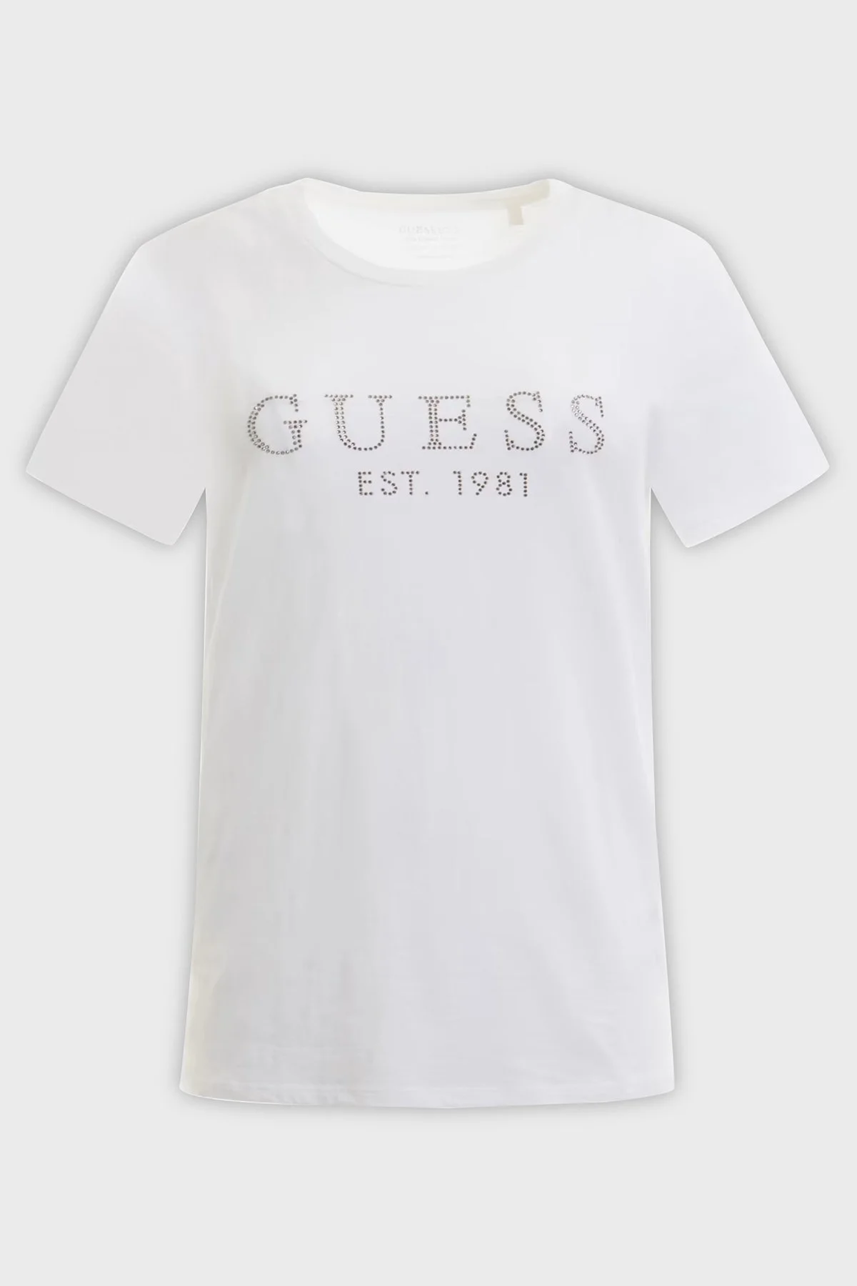 Guess Ss 1981 Pamuklu Regular Fit Bisiklet Yaka Bayan T Shirt W3GI76K8G01 G011 BEYAZ - 5
