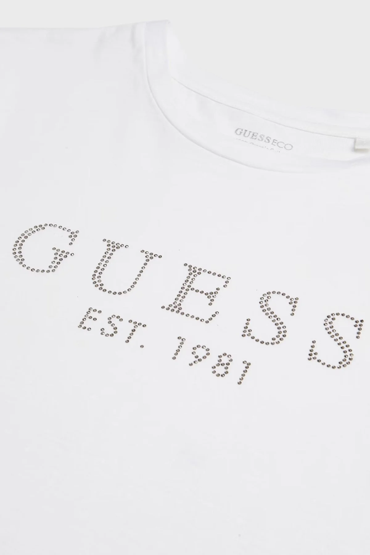 Guess Ss 1981 Pamuklu Regular Fit Bisiklet Yaka Bayan T Shirt W3GI76K8G01 G011 BEYAZ - 6