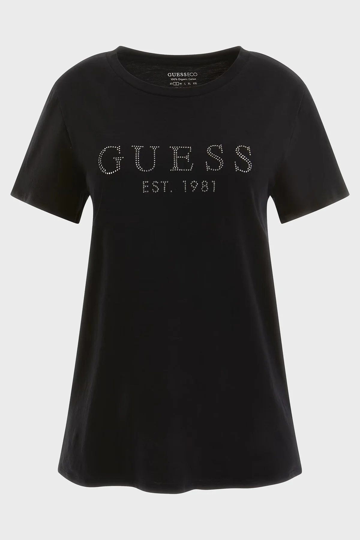 Guess Ss 1981 Pamuklu Regular Fit Bisiklet Yaka Bayan T Shirt W3GI76K8G01 JBLK SİYAH - 4