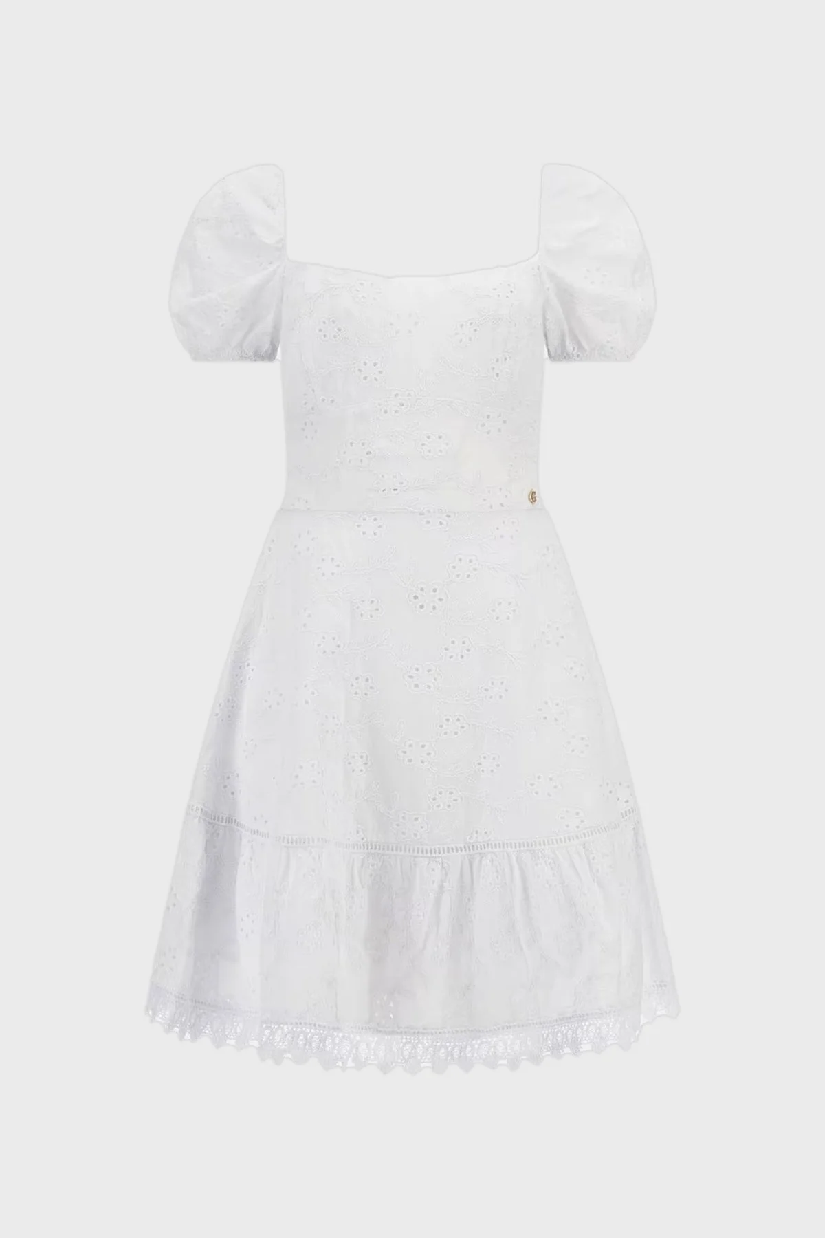 Guess Ss Clio Pamuklu Fistolu Mini W4GK50WG590 Bayan Elbise W4GK50 WG590 G011 BEYAZ - 6