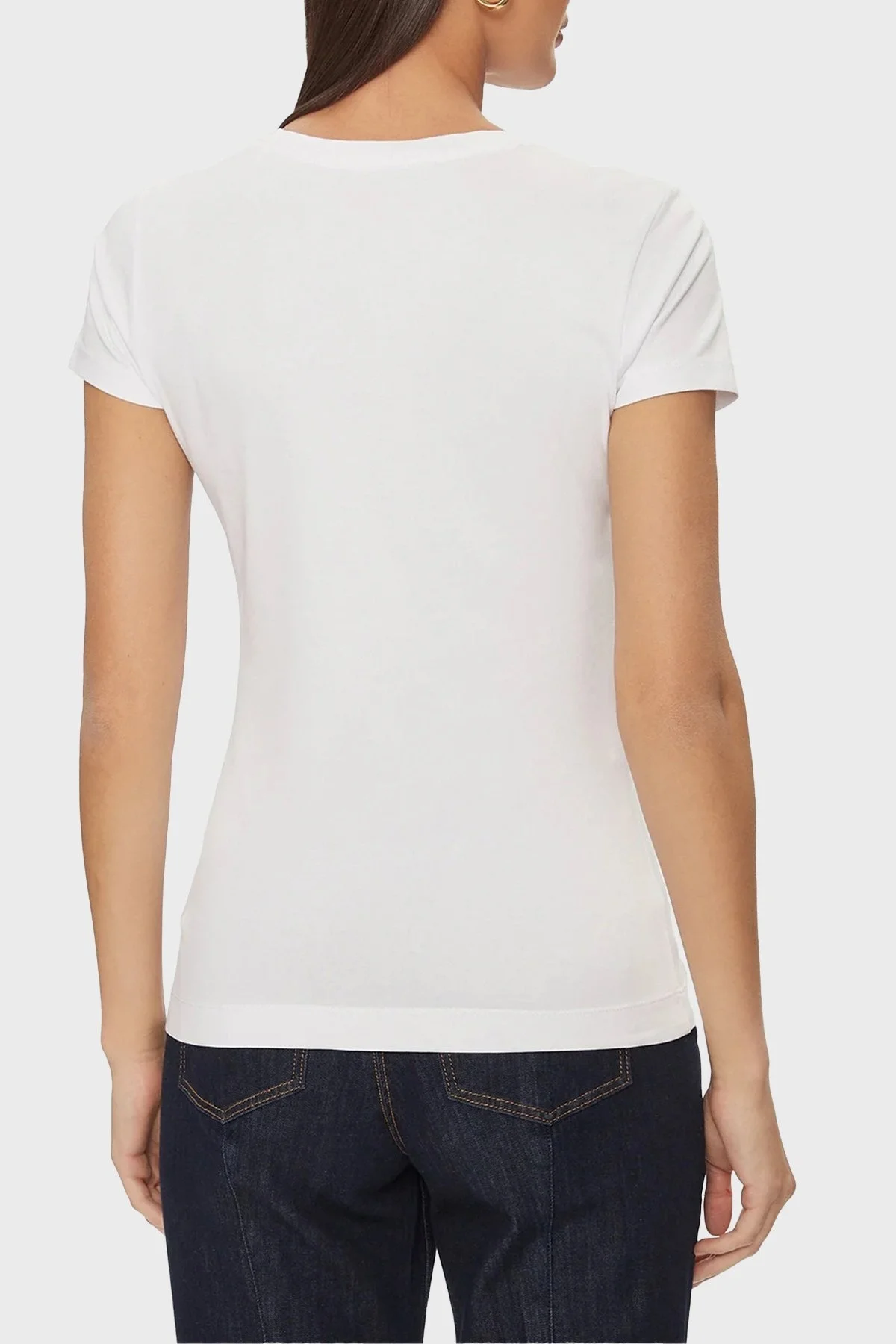 Guess Ss Cn 4g Logo Pamuklu Slim Fit W4GI29J1314 Bayan T Shirt W4GI29 J1314 G011 BEYAZ - 8