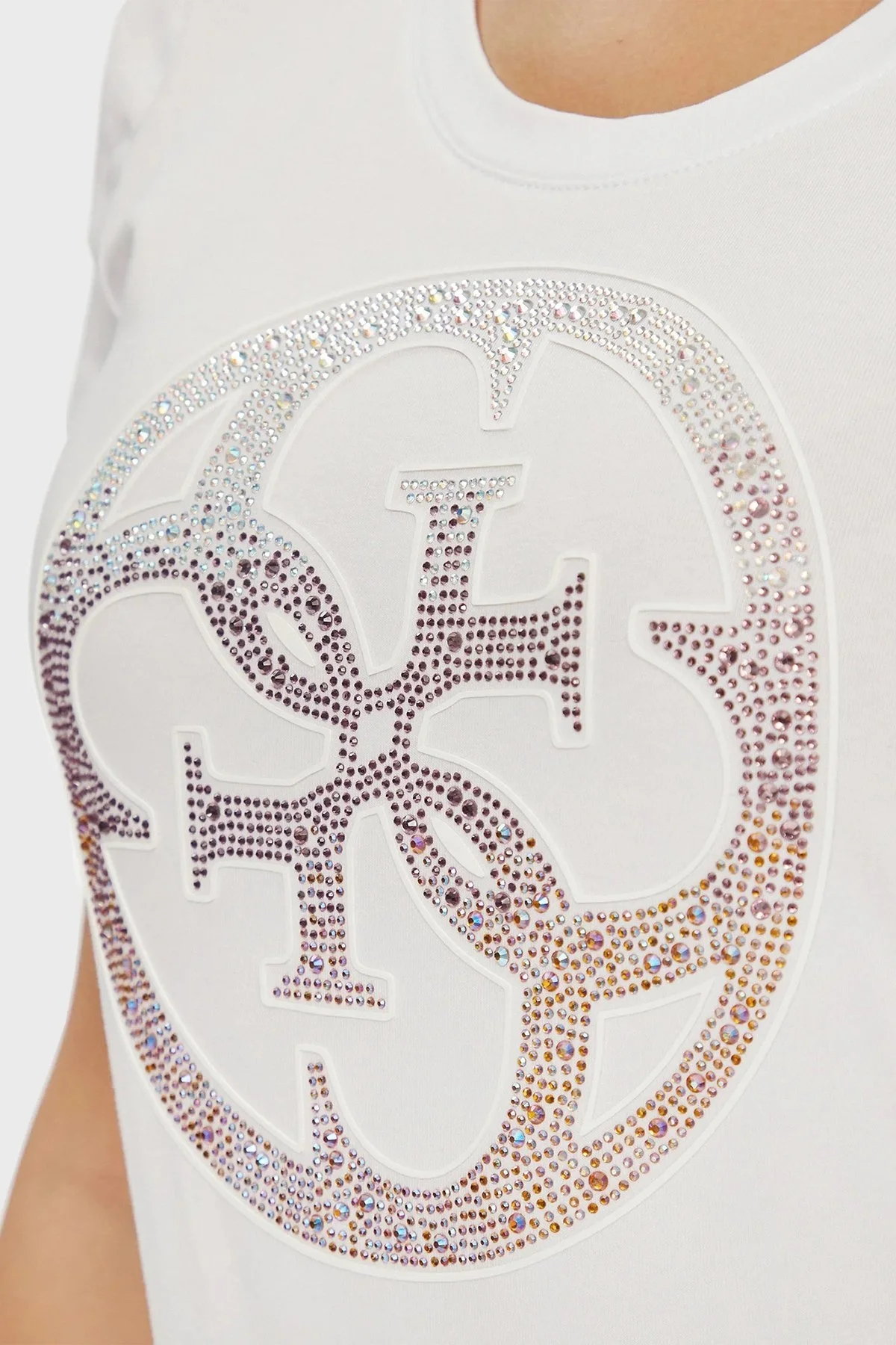 Guess Ss Cn 4g Logo Pamuklu Slim Fit W4GI29J1314 Bayan T Shirt W4GI29 J1314 G011 BEYAZ - 9