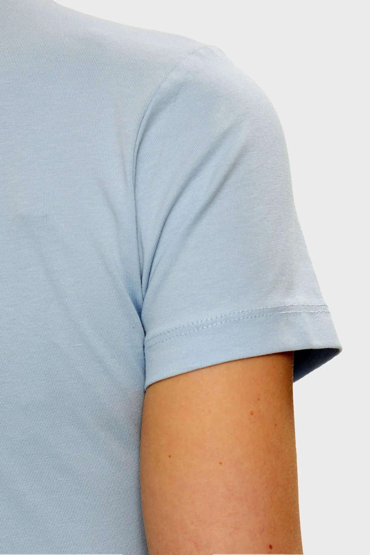 Guess Ss Cn 4g Logo Pamuklu Slim Fit W4GI29J1314 Bayan T Shirt W4GI29 J1314 G7N1 AÇIK MAVİ - 5