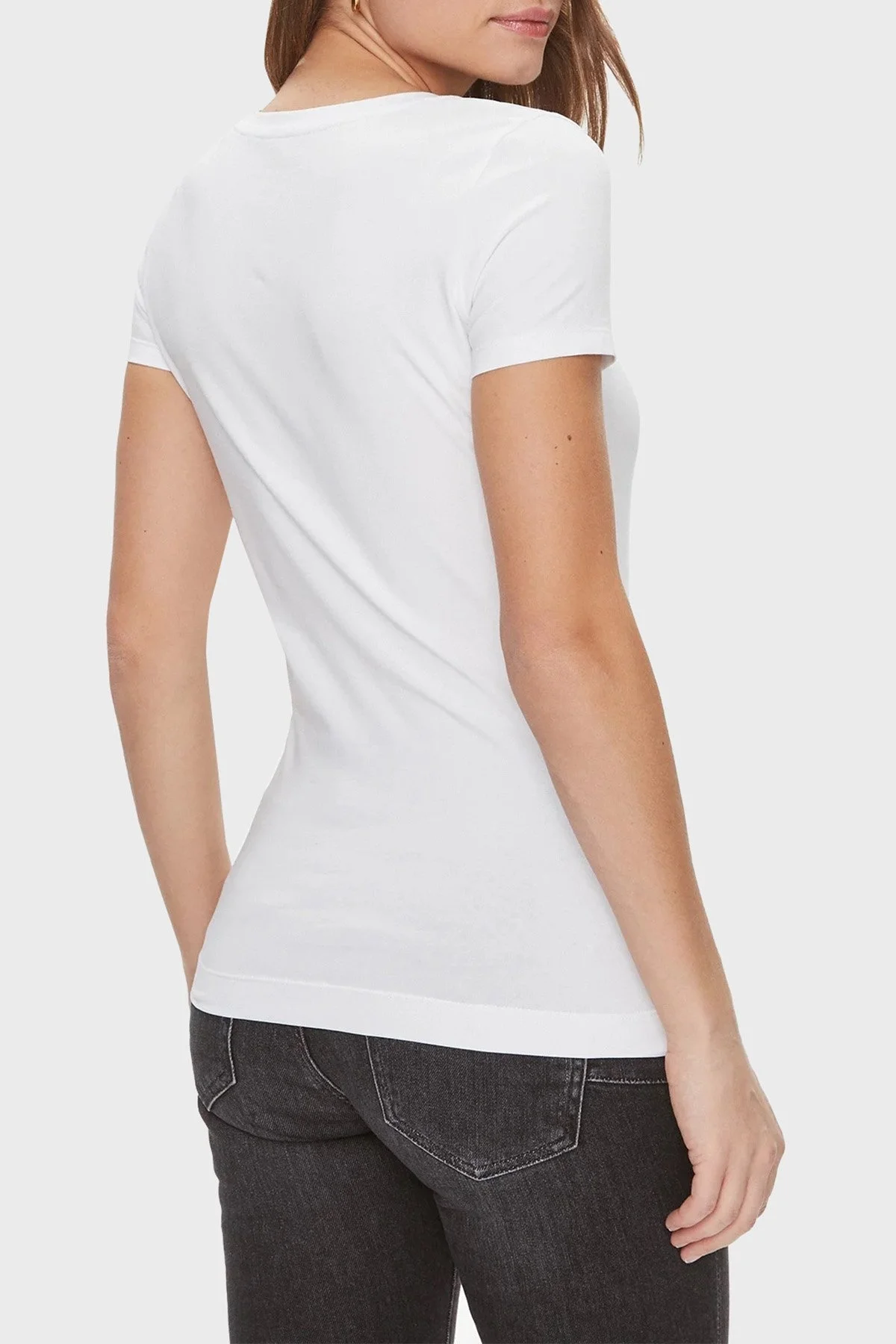 Guess Ss Cn 4G Logo Pamuklu Slim Fit W4RI35 J1314 Bayan T Shirt W4RI35J1314 G011 BEYAZ - 3