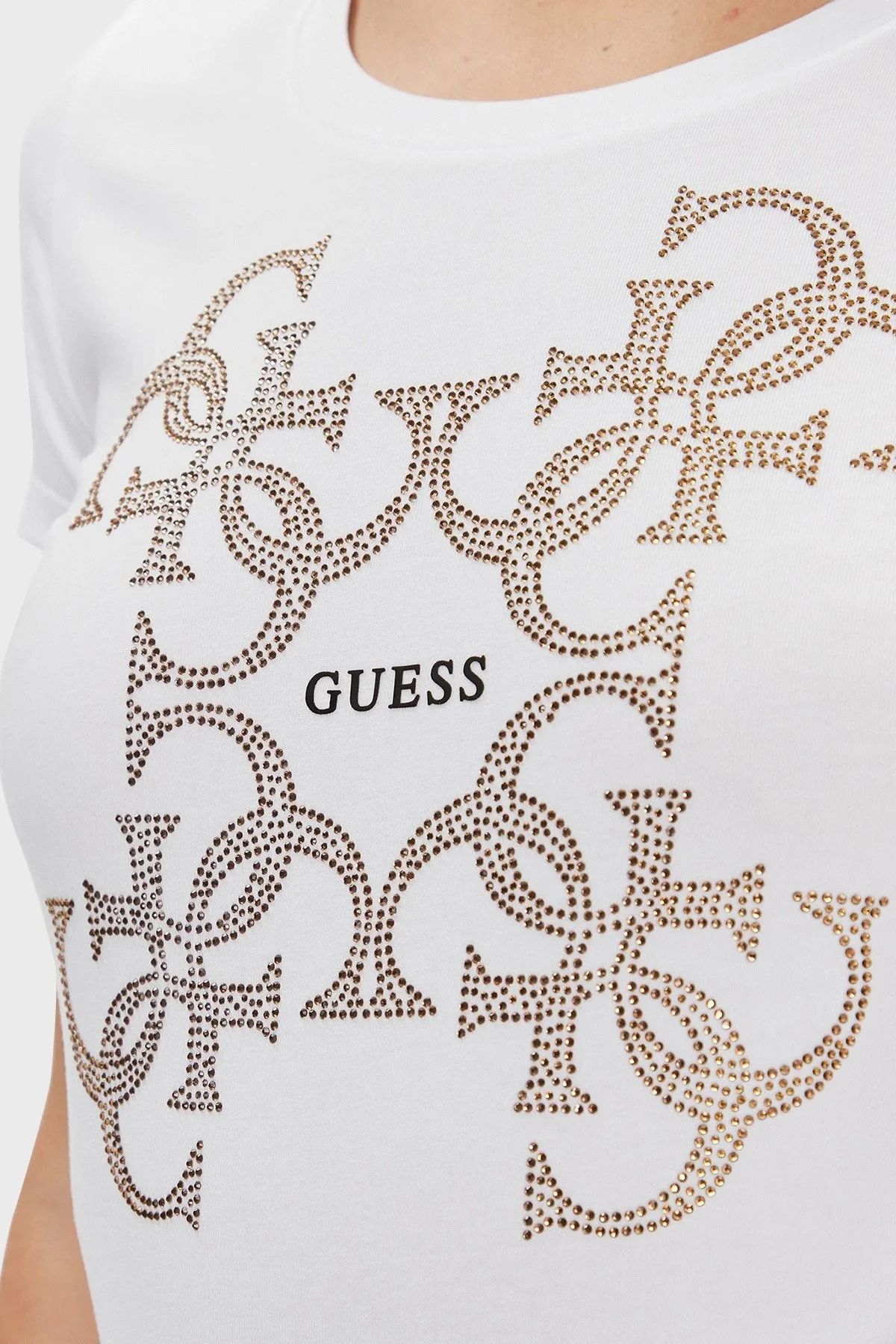 Guess Ss Cn 4G Logo Pamuklu Slim Fit W4RI35 J1314 Bayan T Shirt W4RI35J1314 G011 BEYAZ - 5