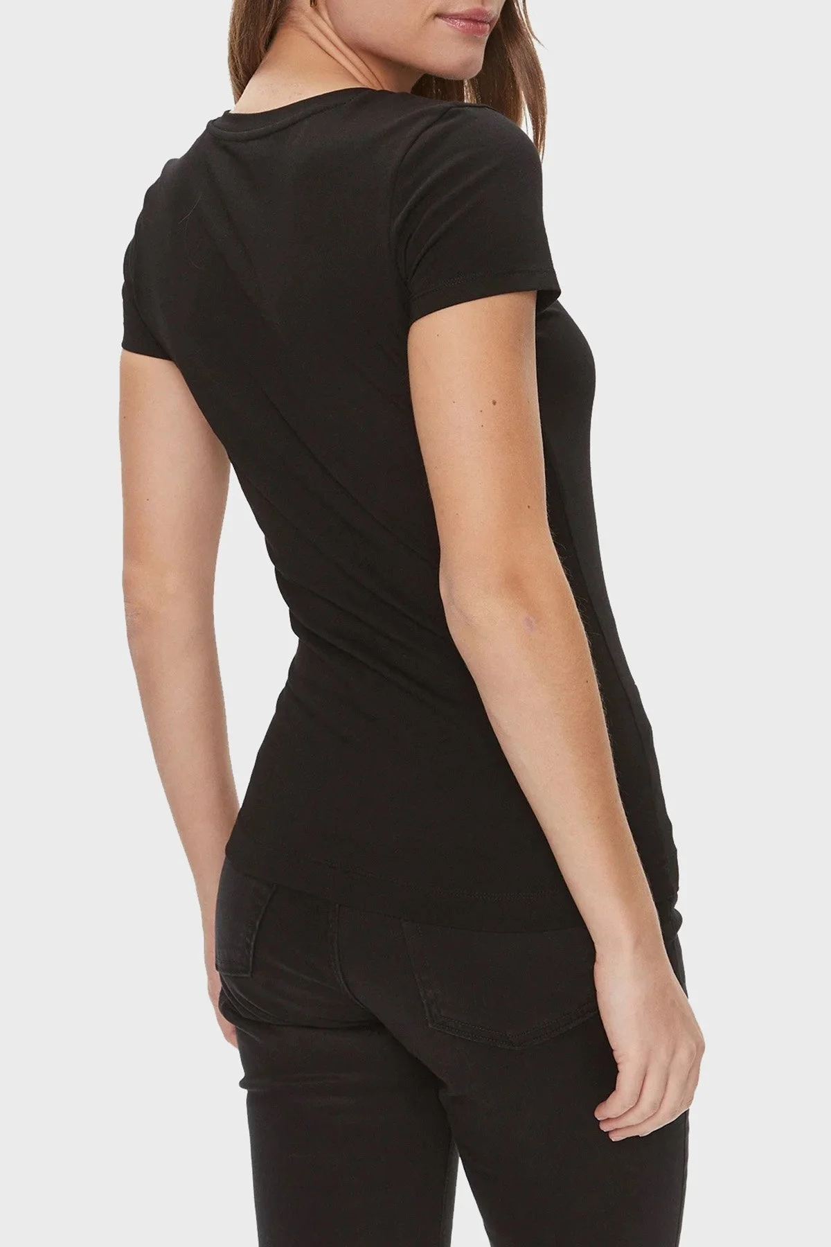 Guess Ss Cn 4G Logo Pamuklu Slim Fit W4RI35 J1314 Bayan T Shirt W4RI35J1314 JBLK SİYAH - 3