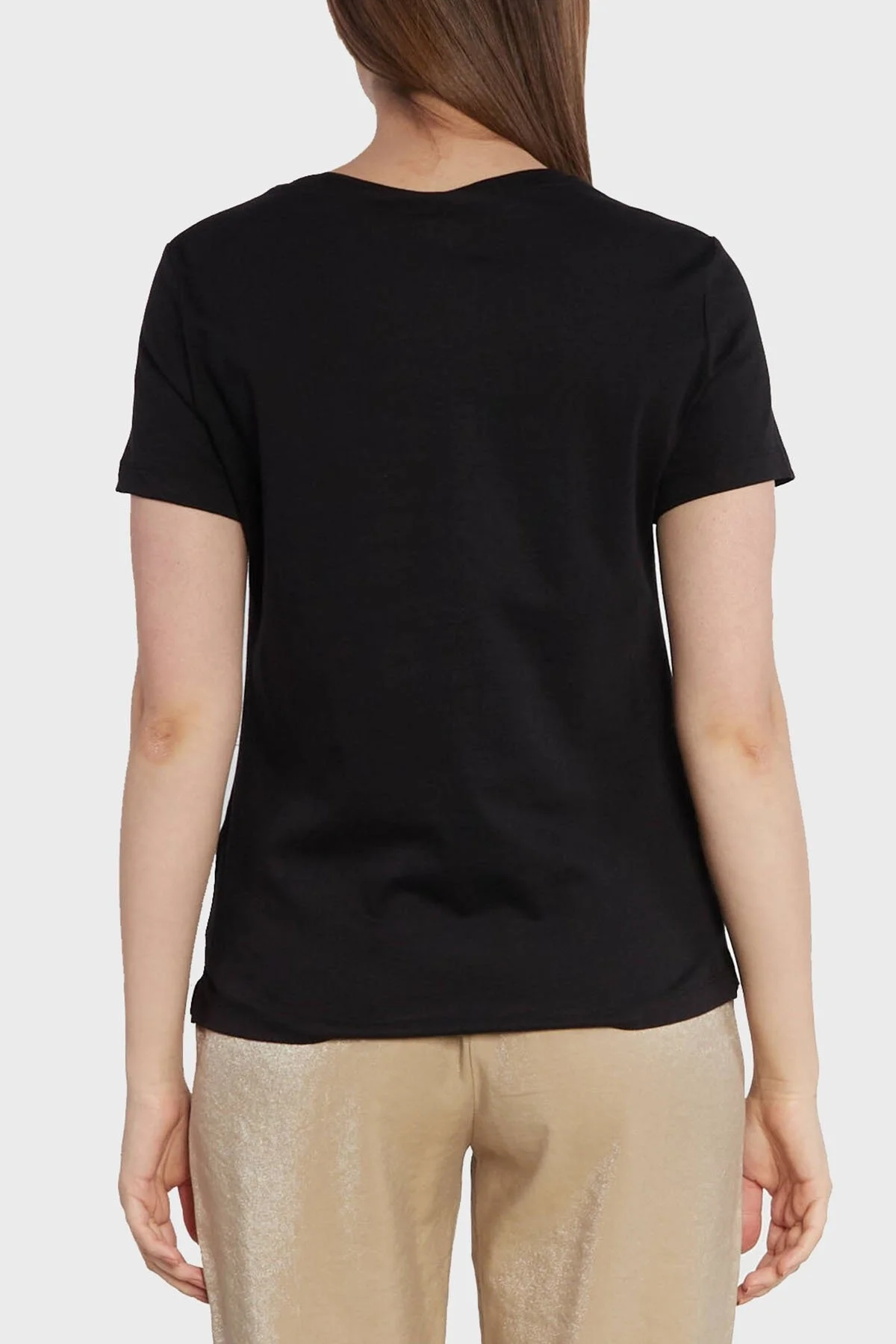 Guess Icon Pamuklu Regular Fit Bisiklet Yaka Bayan T Shirt W3YI42I3Z13 JBLK SİYAH - 2