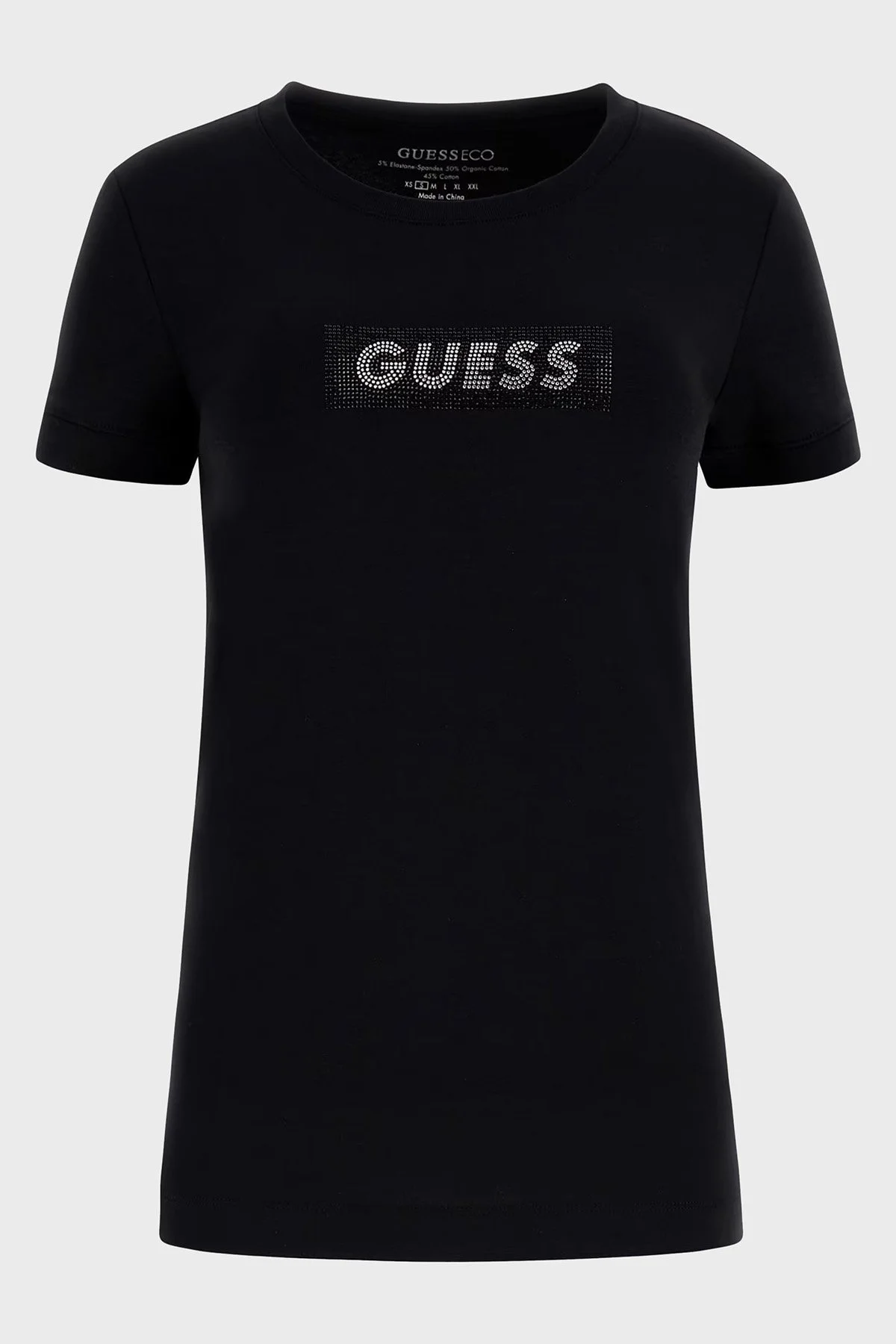 Guess Ss Cn Mini Pamuklu Slim Fit Bisiklet Yaka Bayan T Shirt W3YI20I3Z14 JBLK SİYAH - 5