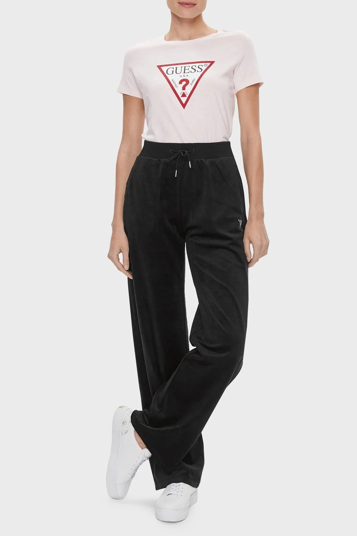 Guess Ss Cn Original Pamuklu Slim Fit Bisiklet Yaka W1YI1B I3Z14 Bayan T Shirt W1YI1BI3Z14 A60W PUDRA - 6