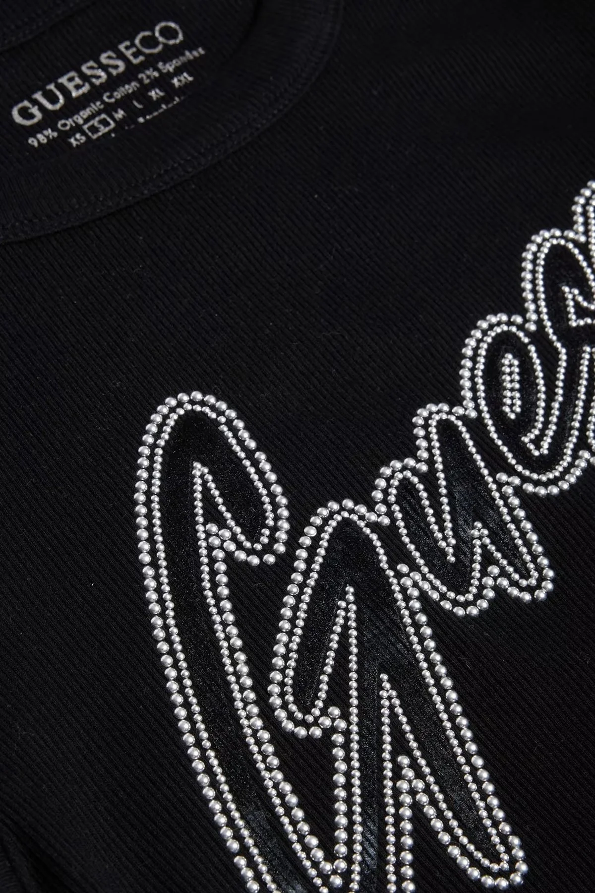 Guess Ss Cn Rib Logolu Streç Pamuklu Slim Fit Bisiklet Yaka W5RI68KA0H1 Bayan T Shirt W5RI68 KA0H1 JBLK SİYAH - 11