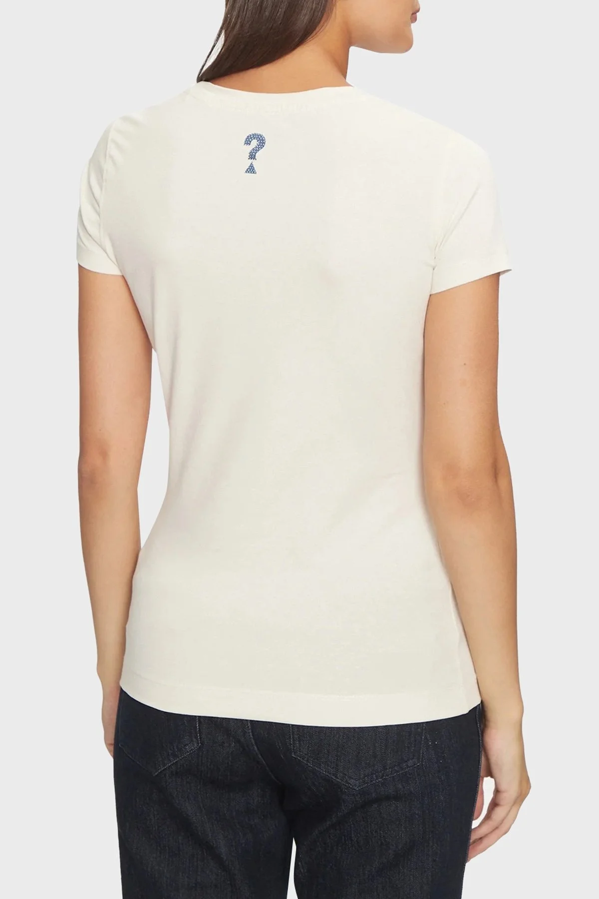 Guess Ss Cn Roses Pamuklu Regular Fit Bisiklet Yaka W4BI19J1314 Bayan T Shirt W4BI19 J1314 G012 BEYAZ - 7