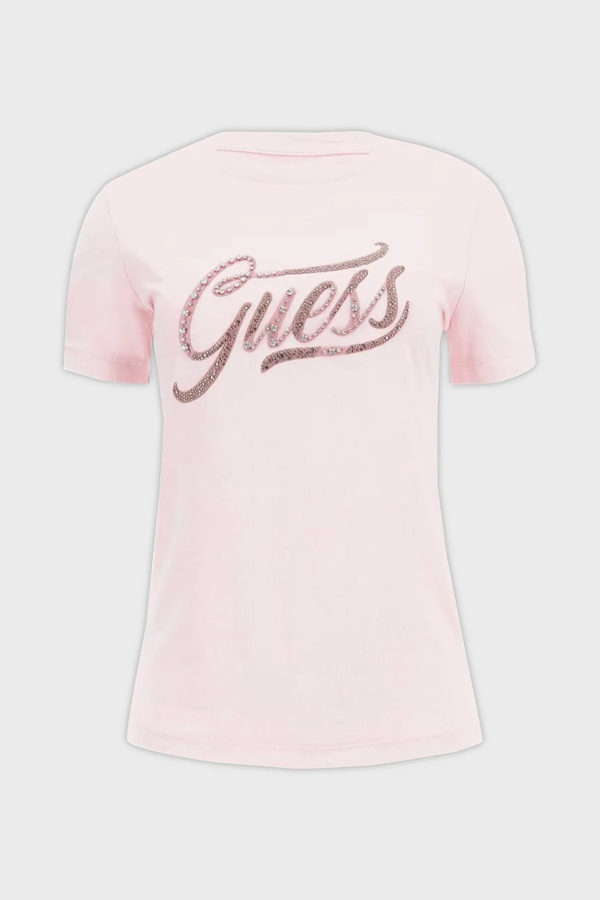 Guess Ss Cn Stone & Embro Pamuklu Regular Fit W4RI52 I3Z14 Bayan T Shirt W4RI52I3Z14 F68T PEMBE - 4