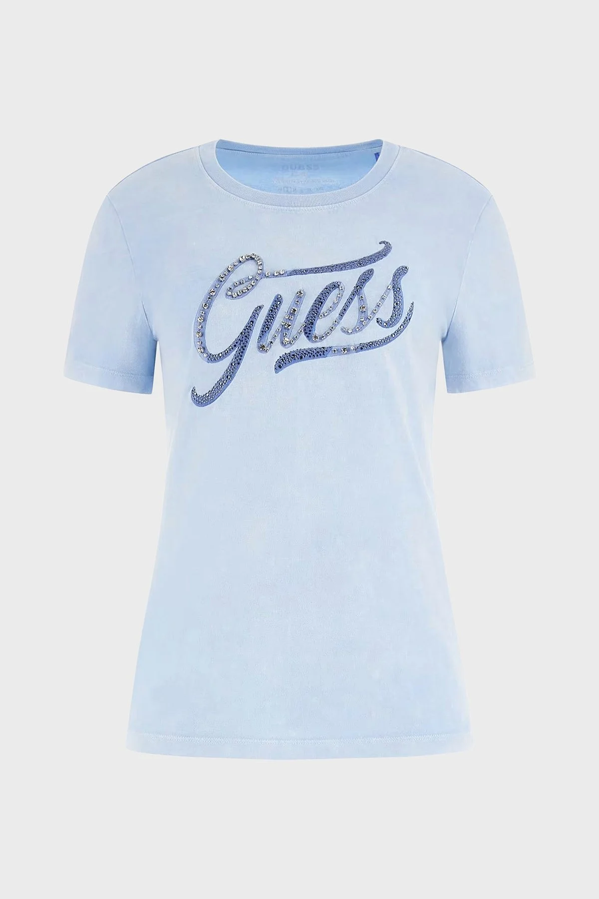 Guess Ss Cn Stone & Embro Pamuklu Regular Fit W4RI52 I3Z14 Bayan T Shirt W4RI52I3Z14 F7XR MİNT - 5