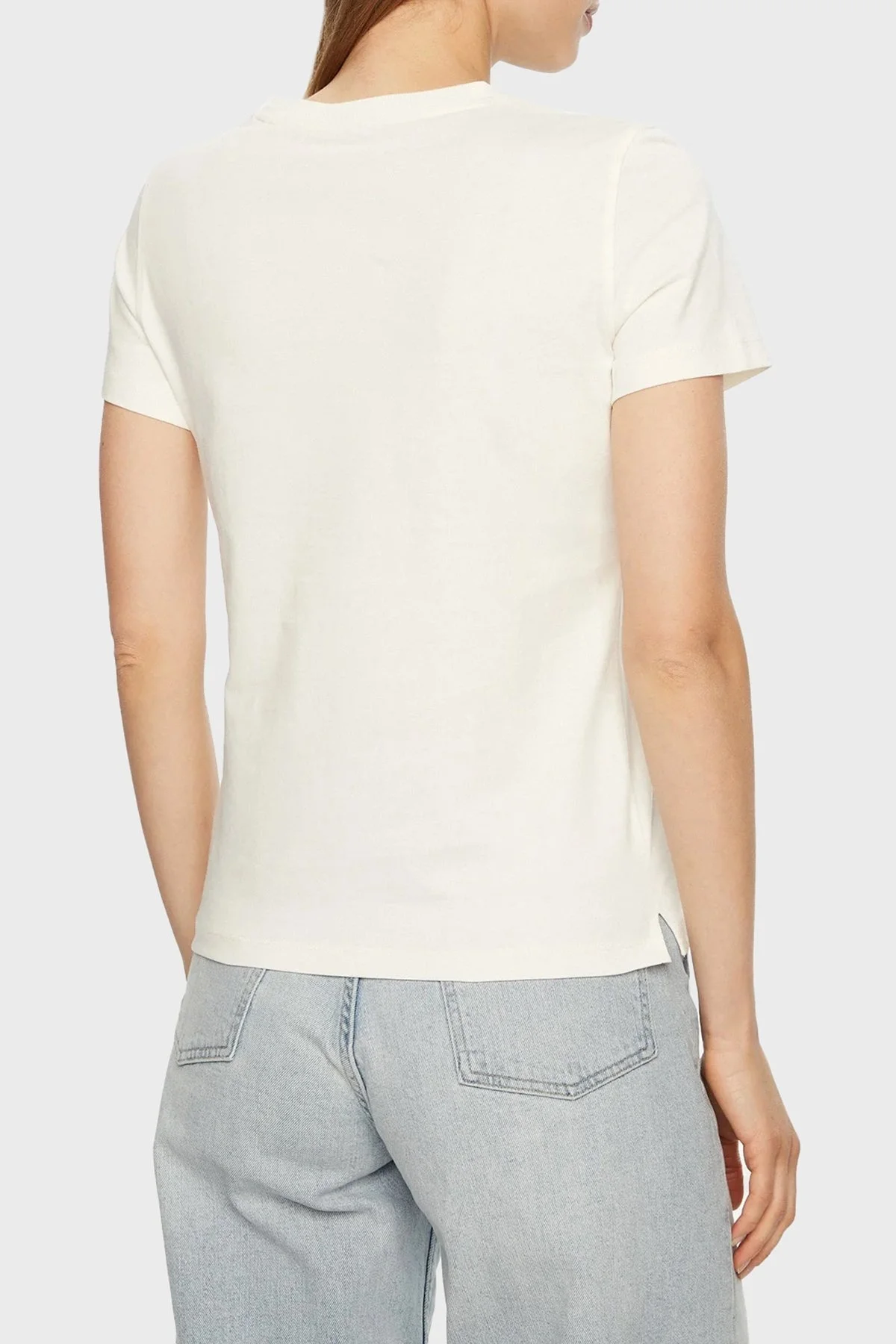 Guess Ss Cn Triangle % 100 Pamuk Regular Fit Logolu W5RI10I3Z14 Bayan T Shirt W5RI10 I3Z14 G012 EKRU - 8