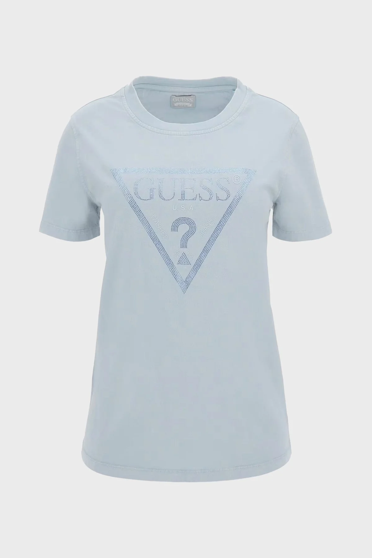 Guess Ss Cn Vintage Organik Pamuklu W4GI26I3Z14 Bayan T Shirt W4GI26 I3Z14 G7N1 AÇIK MAVİ - 5