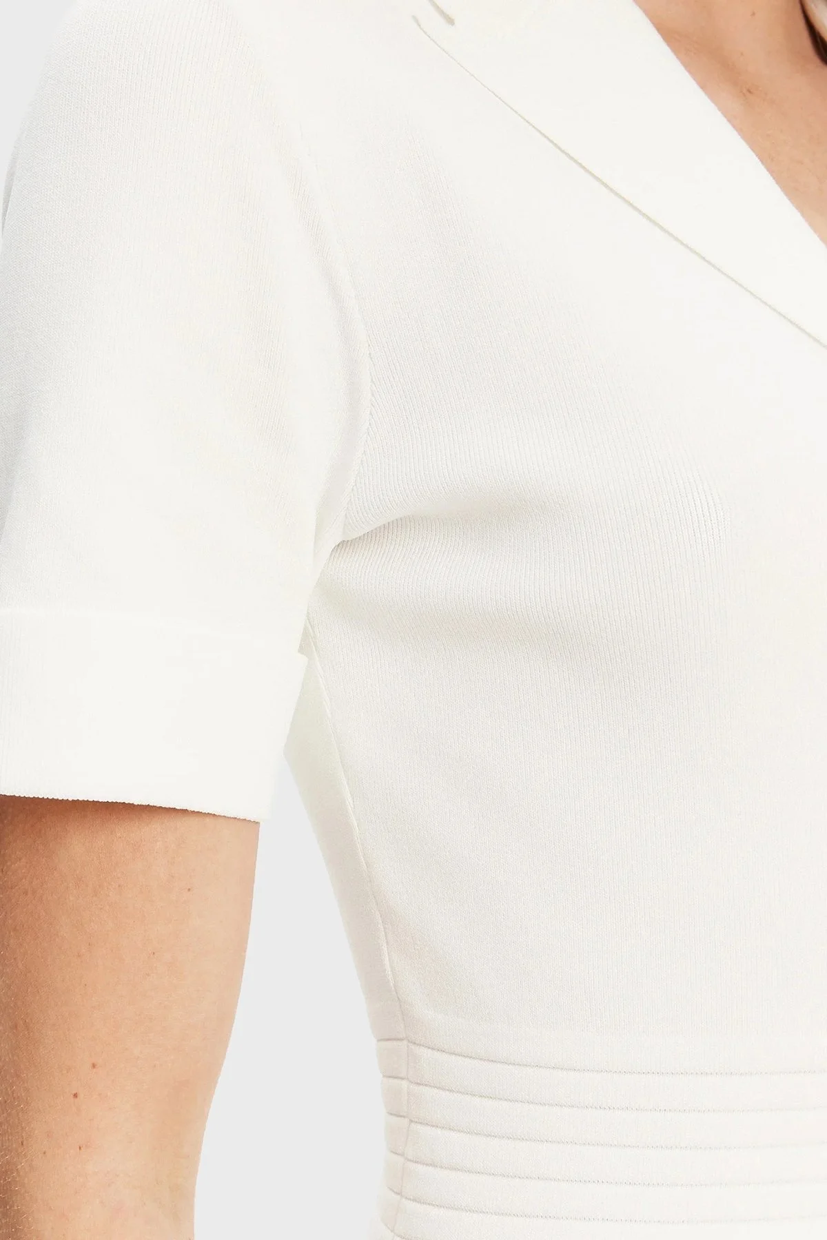 Guess Ss Felicity Slim Fit Mono Yaka Düğme Detaylı Mini W5YK29Z0130 Bayan Elbise W5YK29 Z0130 G012 BEYAZ - 5