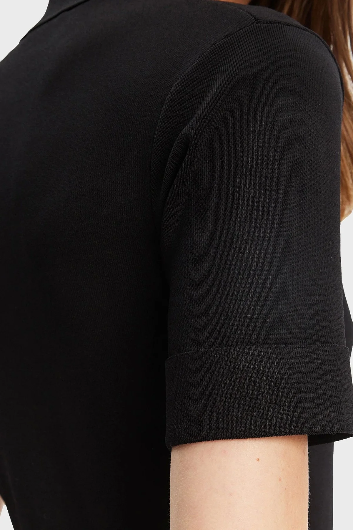 Guess Ss Felicity Slim Fit Mono Yaka Düğme Detaylı Mini W5YK29Z0130 Bayan Elbise W5YK29 Z0130 JBLK SİYAH - 5