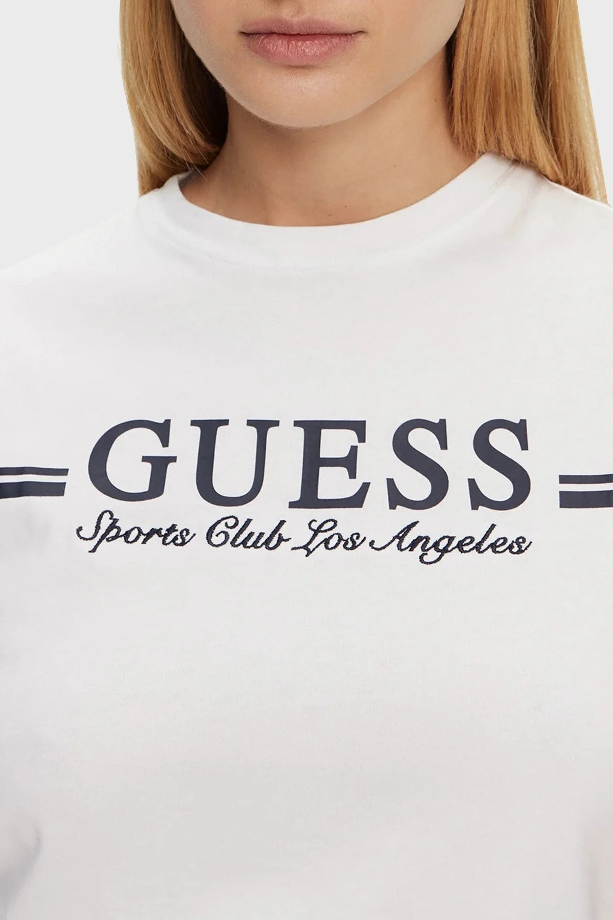 Guess Ss Logo Baskılı Pamuklu Regular Fit Bisiklet Yaka V5GI03I3Z14 Bayan T Shirt V5GI03 I3Z14 G011 BEYAZ - 9
