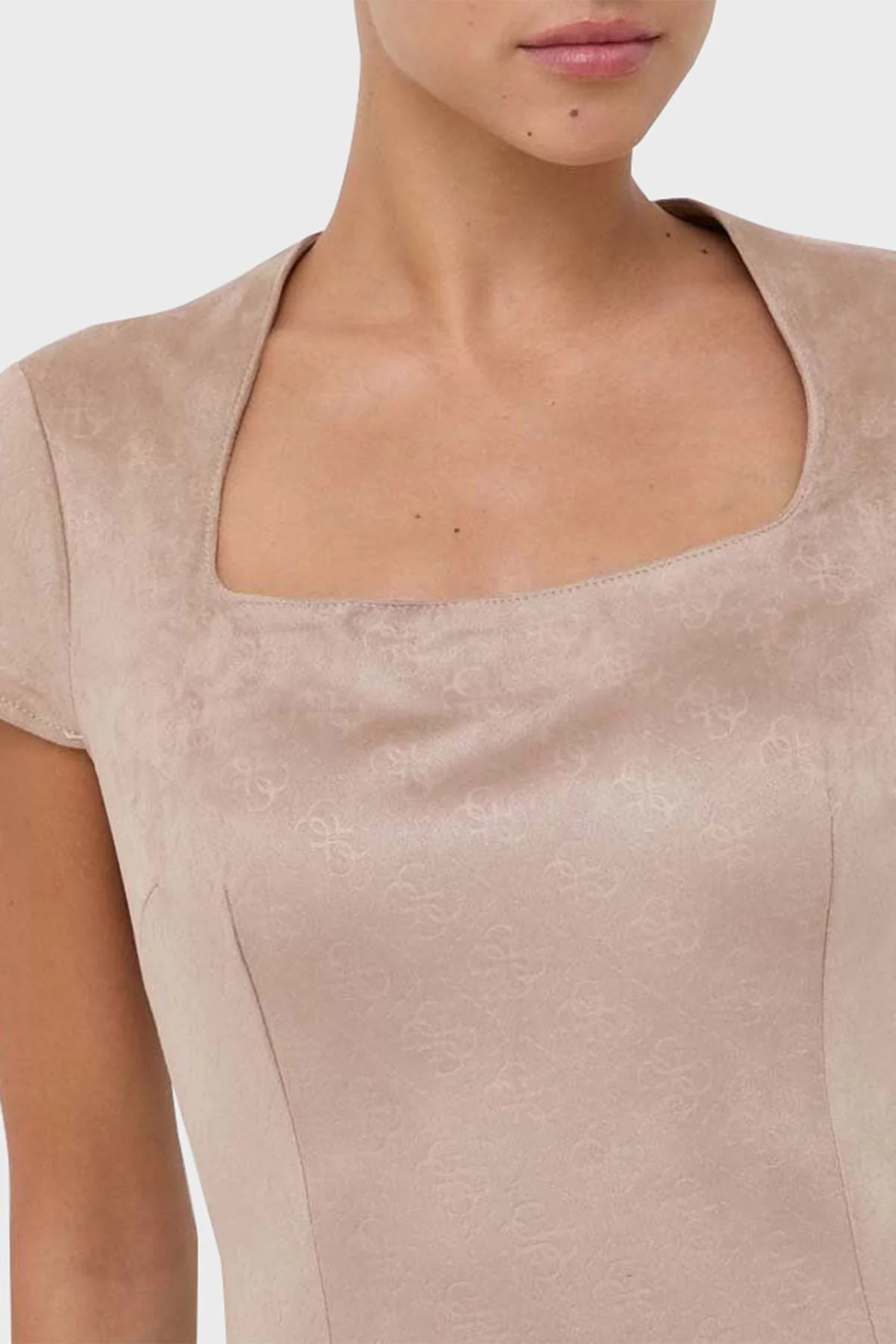 Guess Ss Luna Jakarlı Slim Fit Mini Bayan Elbise W3YK0IWFIY0 A10L VİZON - 9