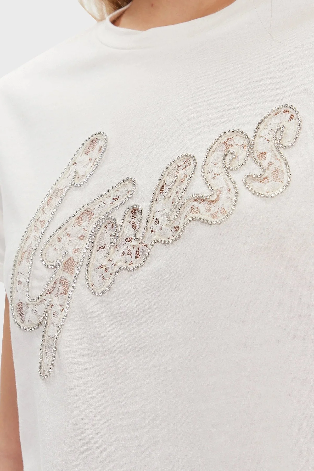 Guess Ss Organik Pamuklu Regular Fit W4RI25 K9RM1 Bayan T Shirt W4RI25K9RM1 G012 BEYAZ - 5