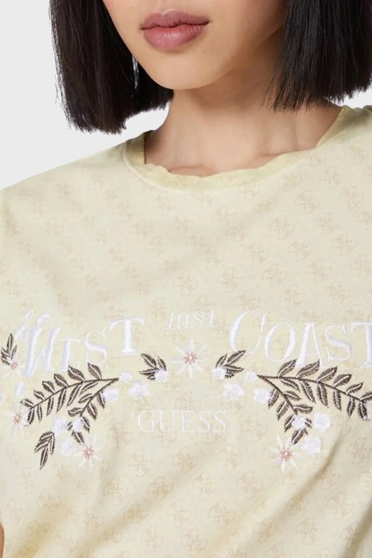 Guess Ss West Pamuklu Regular Fit W4GI48K9RM1 Bayan T Shirt W4GI48 K9RM1 F1CC SARI - 3