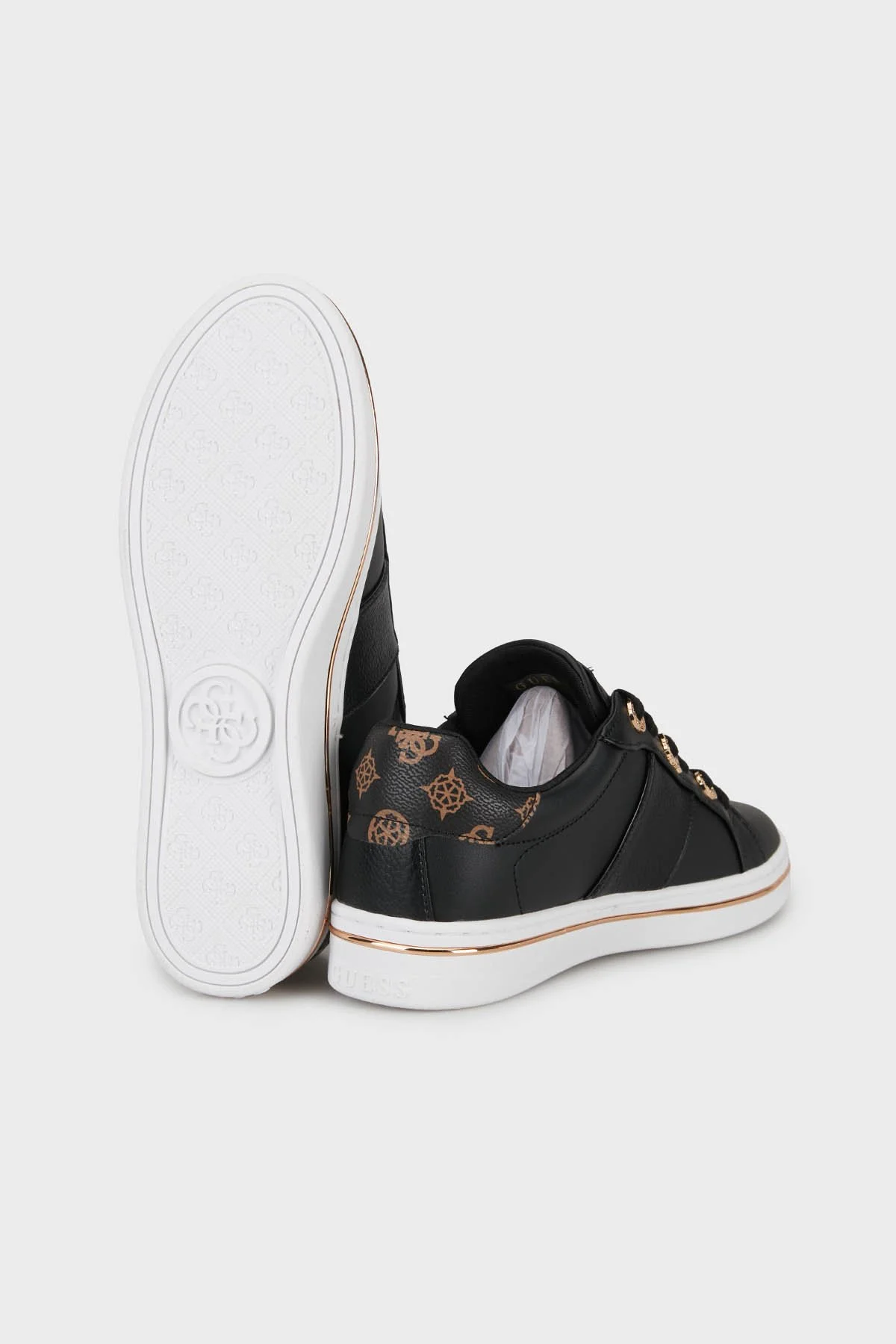 Guess Stew 4G Logo Detaylı Sneaker FLPSTWELE12 Kadın Ayakkabı FLPSTW ELE12 BLACK SİYAH - 4