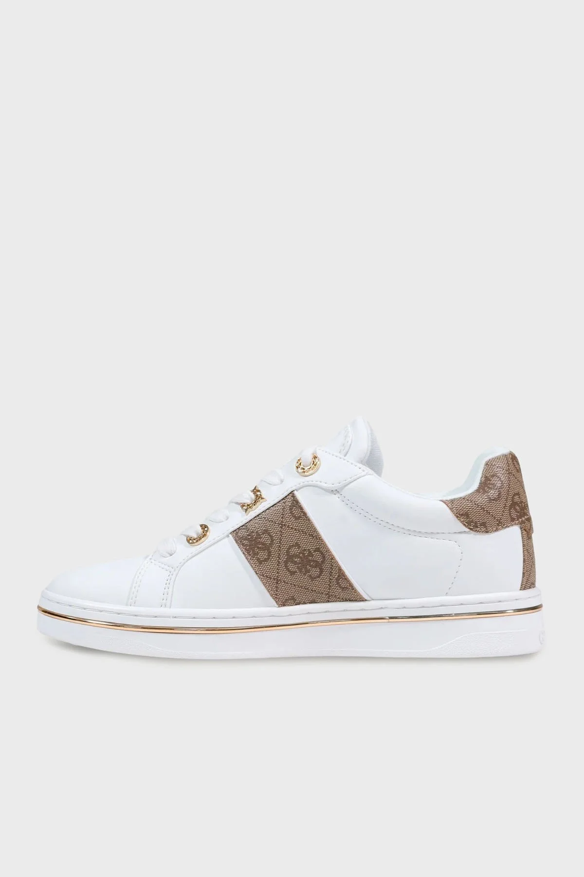 Guess Stew Logolu Bağcıklı Sneaker FLPSTWFAL12 Bayan Ayakkabı FLPSTW FAL12 BEIBR BEJ - 2