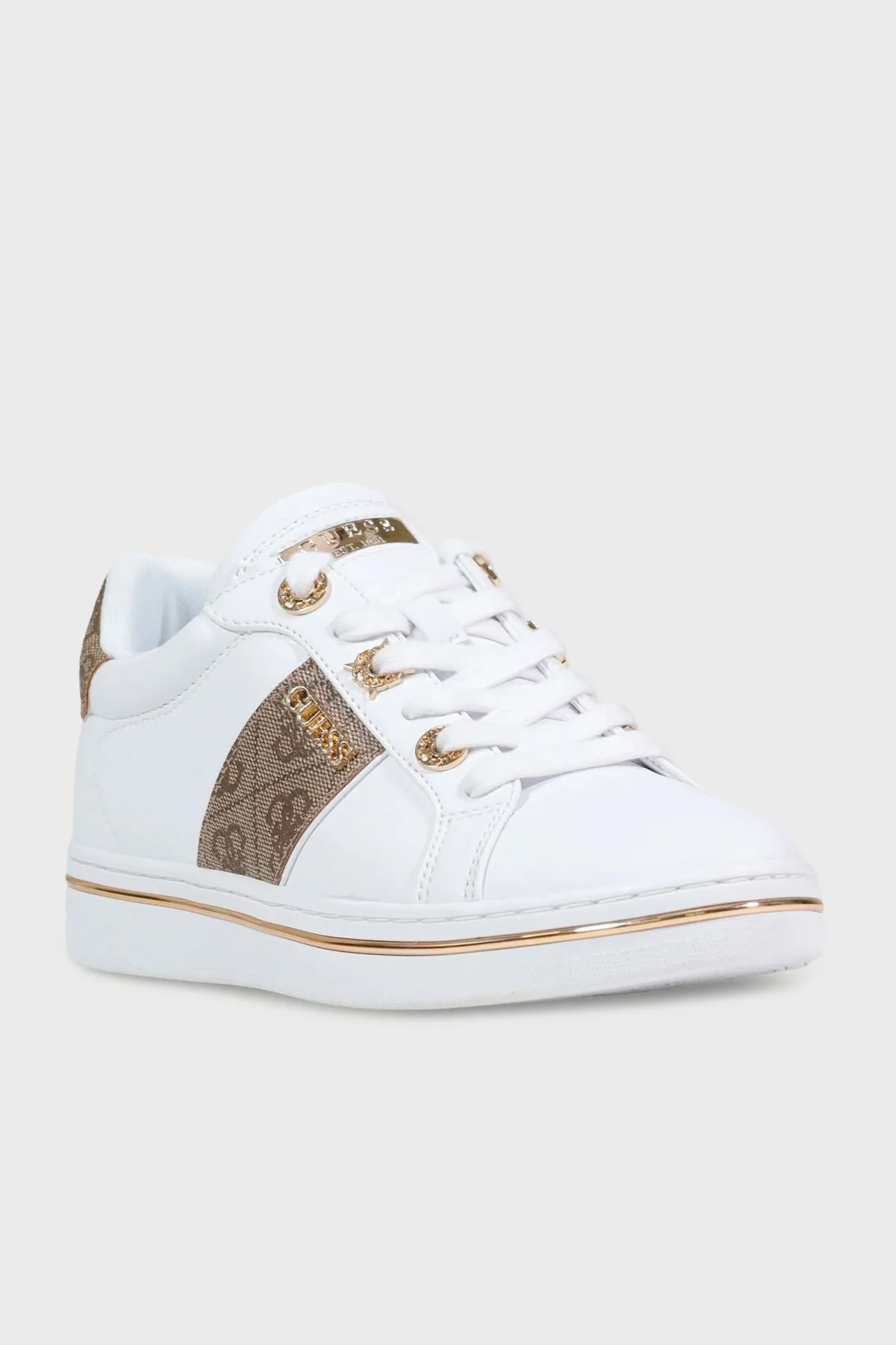 Guess Stew Logolu Bağcıklı Sneaker FLPSTWFAL12 Bayan Ayakkabı FLPSTW FAL12 BEIBR BEJ - 3