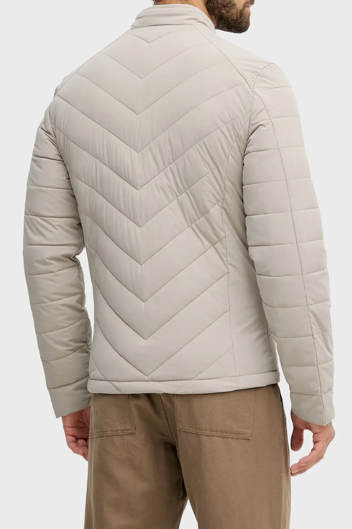 Guess Stretch Kapitoneli Regular Fit Dik Yaka Suya Dayanıklı M4YL05WG9O2 Erkek Mont M4YL05 WG9O2 A90N BEJ - 3