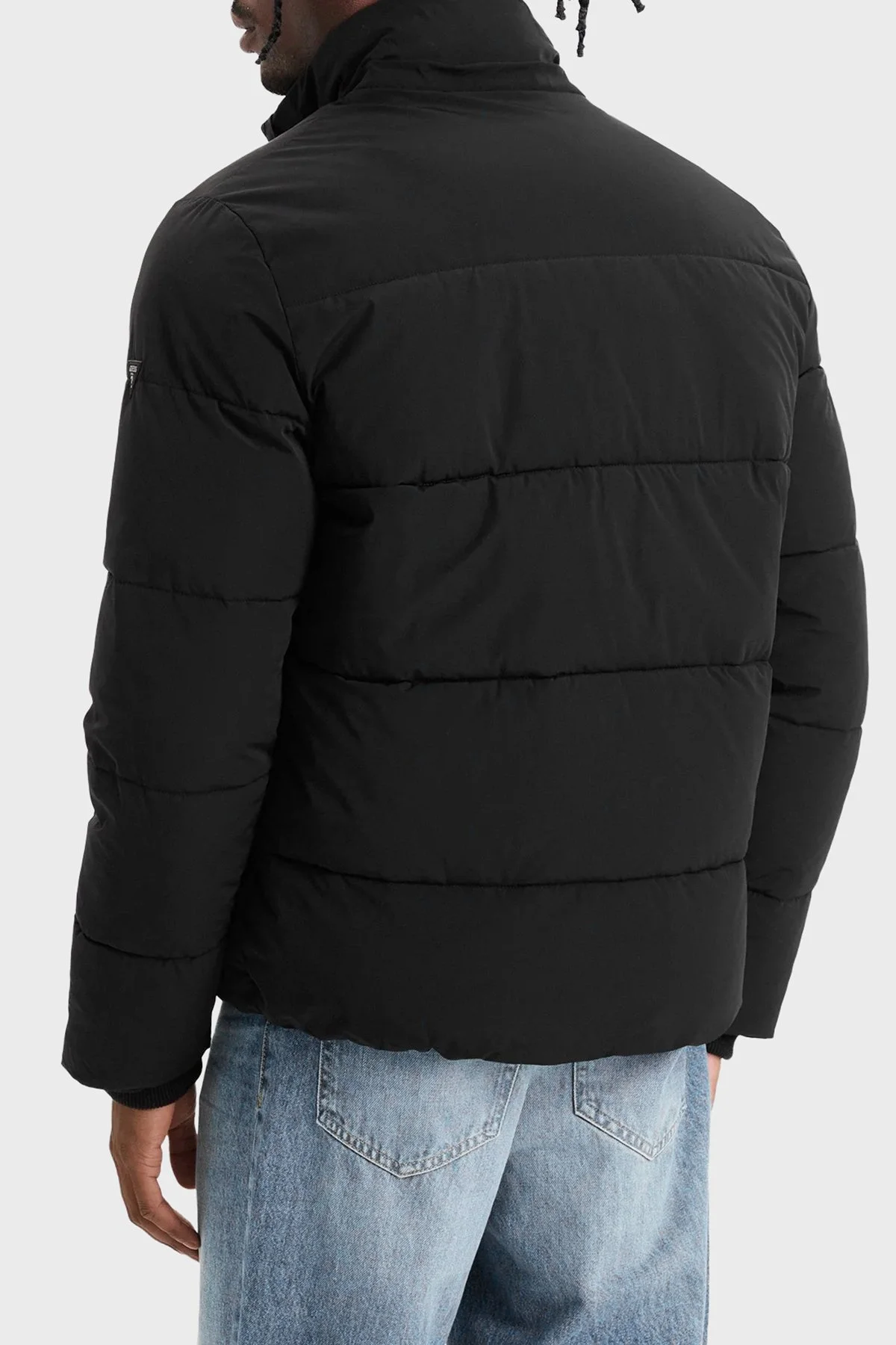 Guess Stretch Suya Dayanıklı Kapitoneli Çıkarılabilir Kapüşonlu Şişme M6BL58W4170 Erkek Mont M6BL58 W4170 JBLK Siyah - 4