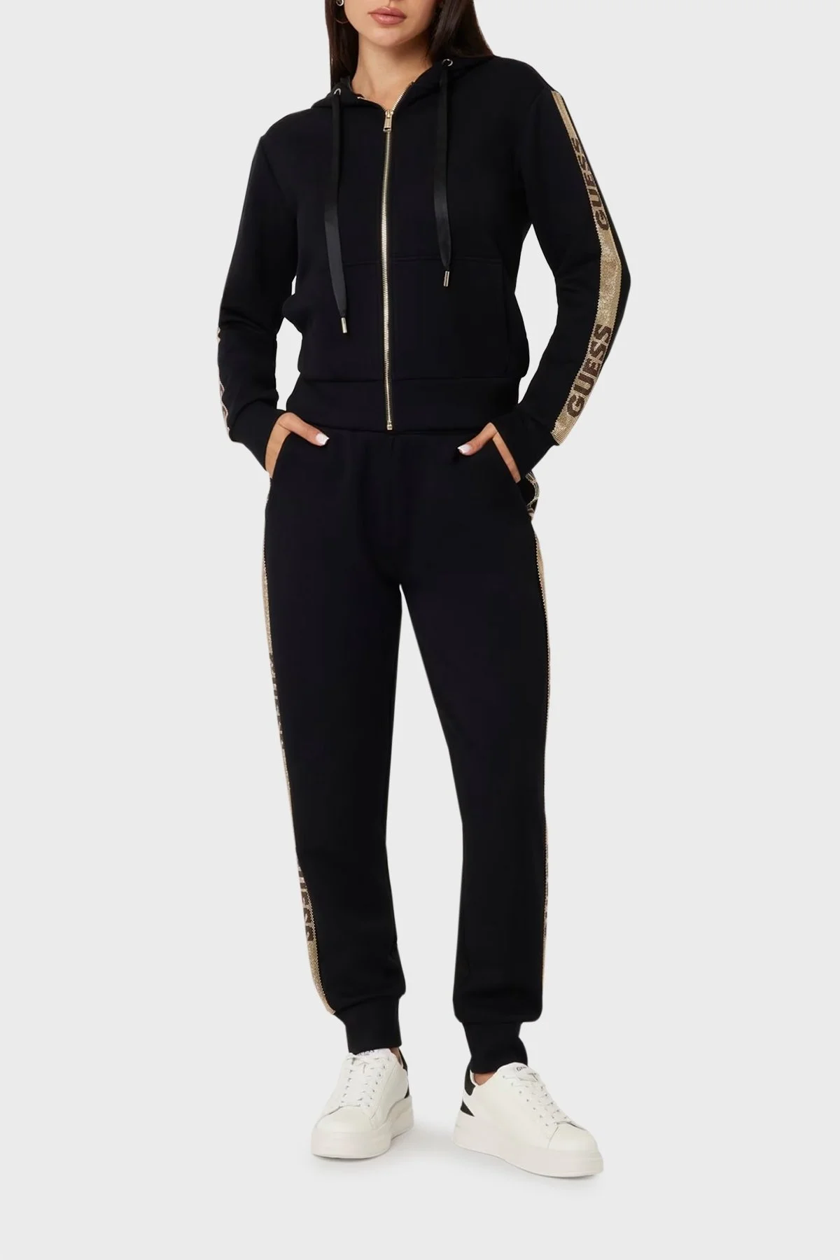 Guess Studs Regular Fit Jogger W4YB40KBYE2 Bayan Pantolon W4YB40 KBYE2 JBLK SİYAH - 3