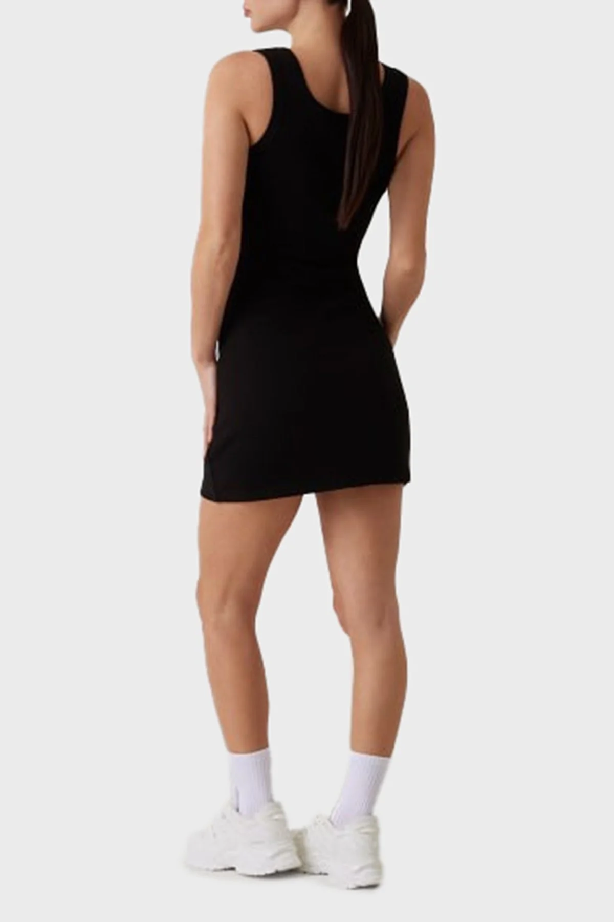 Guess Sunflower % 100 Pamuk Slim Fit Logolu Mini V5GK06K8RT2 Bayan Elbise V5GK06 K8RT2 JBLK SİYAH - 8