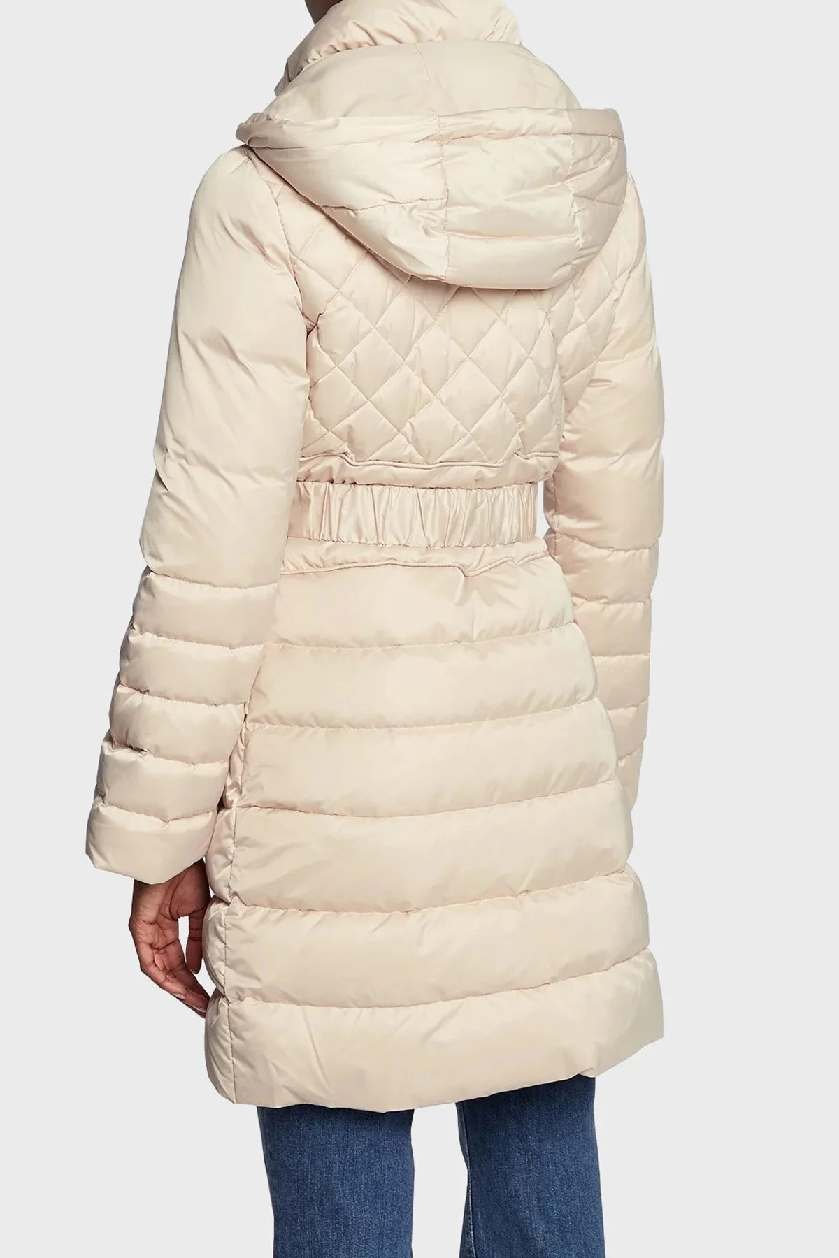 Guess Suya ve Rüzgara Karşı Dayanıklı Çıkarılabilir Kapüşonlu Uzun Lolie Bayan Mont W2BL61WEX52 F1O8 BEJ - 7
