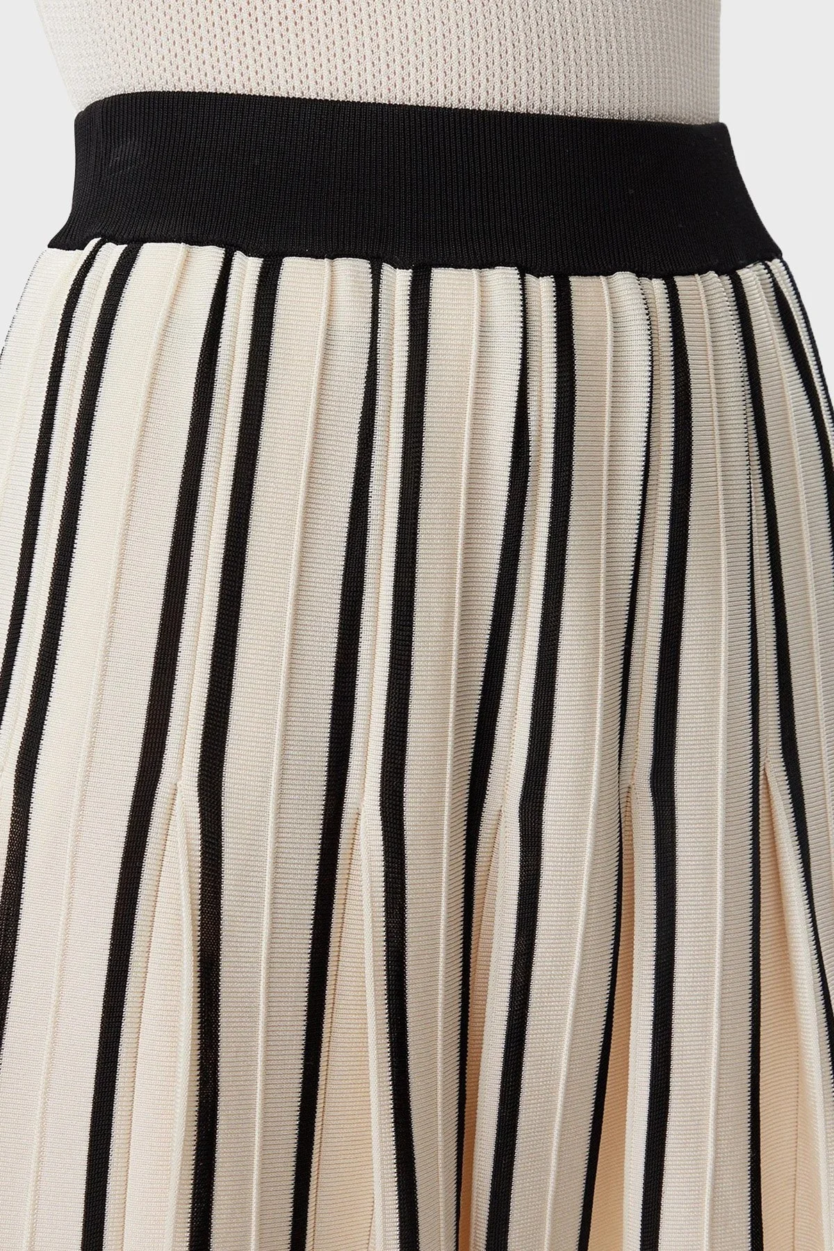 Guess Sweater Regular Fit Çizgili Pileli Mini V5GD00Z3D60 Bayan Etek V5GD00 Z3D60 G1O6 EKRU - 4