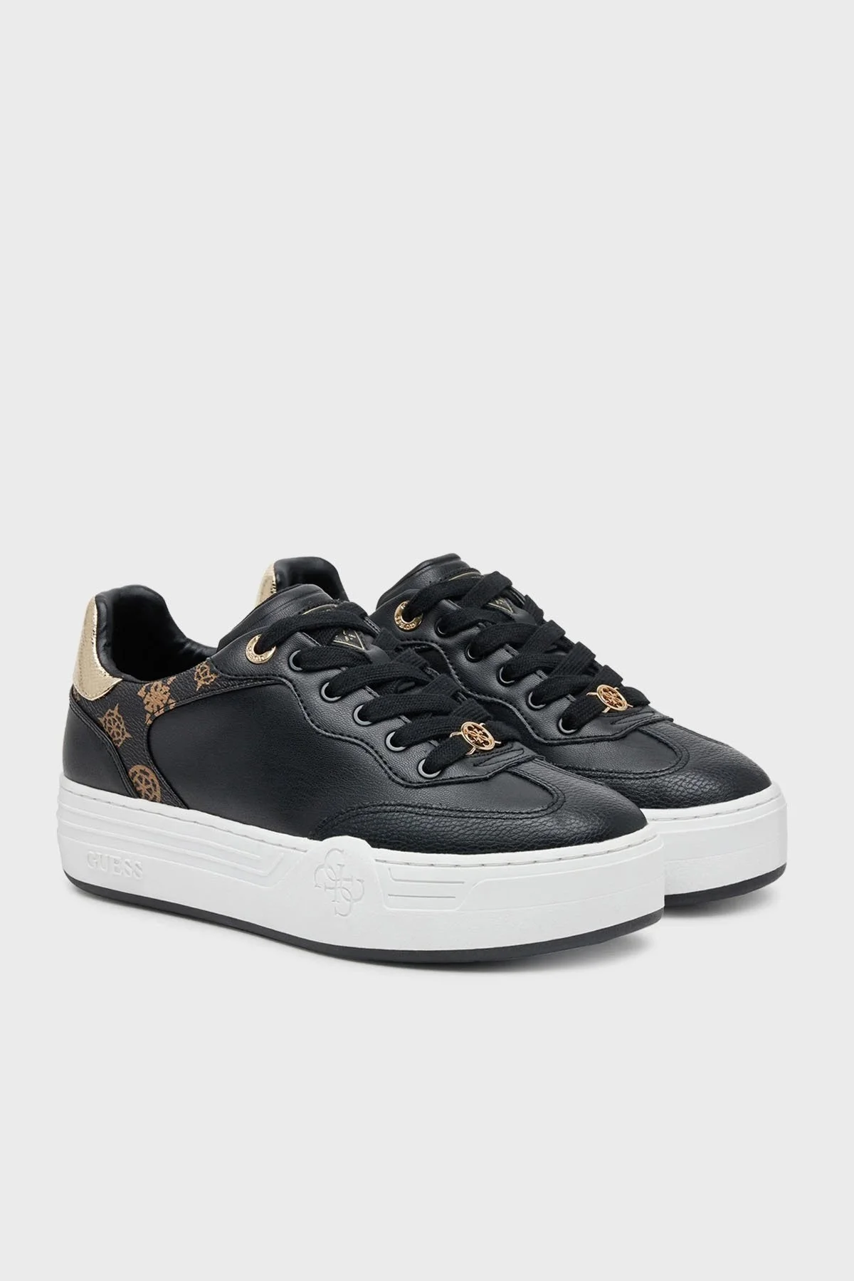Guess Swole Logolu Kalın Tabanlı Sneaker FLPSWOFAL12 Bayan Ayakkabı FLPSWO FAL12 BLACK SİYAH - 8