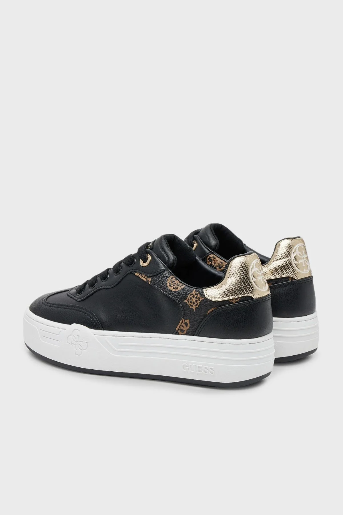 Guess Swole Logolu Kalın Tabanlı Sneaker FLPSWOFAL12 Bayan Ayakkabı FLPSWO FAL12 BLACK SİYAH - 10