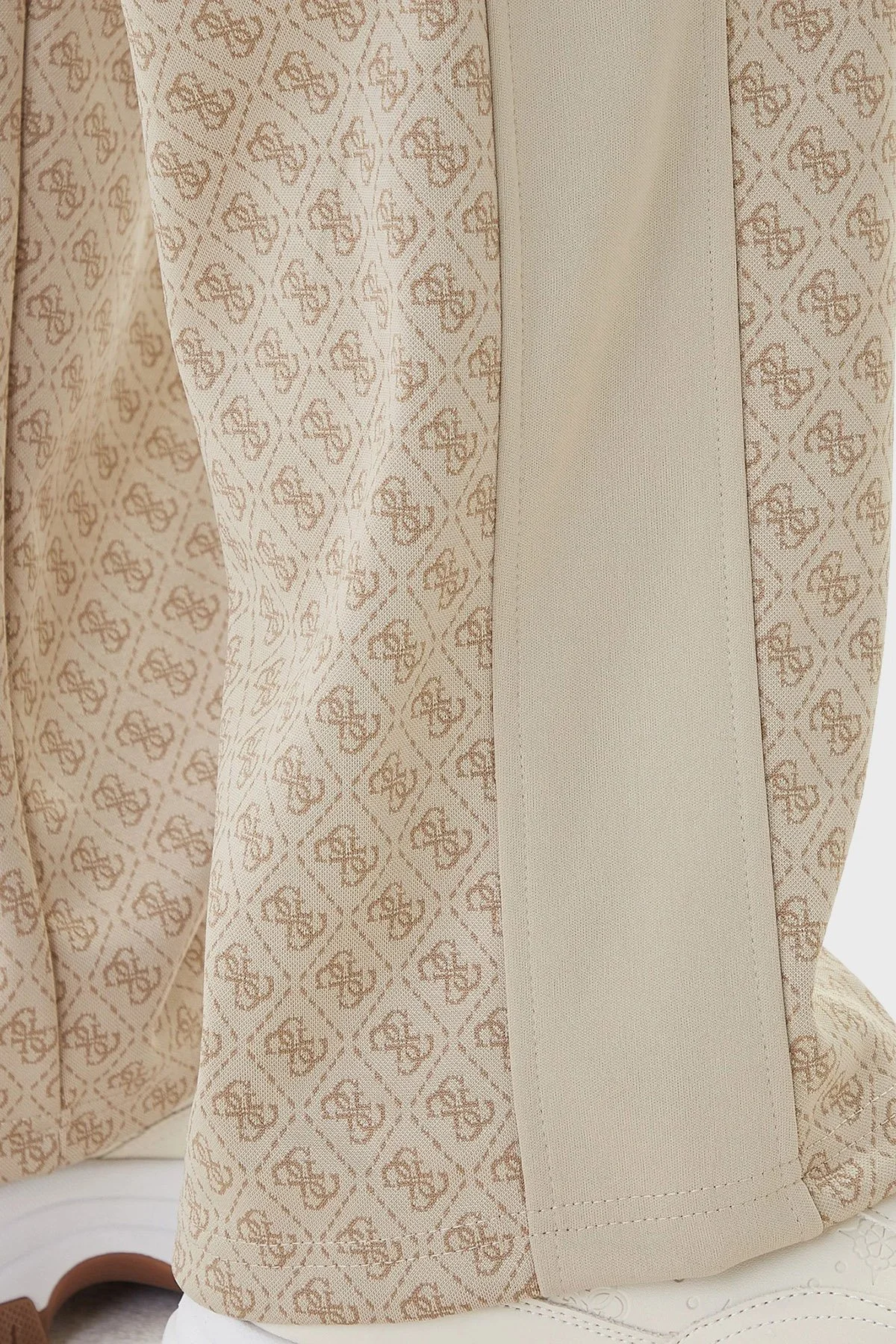 Guess Tamamı 4G Logolu Wide Leg Bol Paça Palazzo V6RB09K2042 Bayan Pantolon V6RB09 K2042 FNN0 BEJ - 5