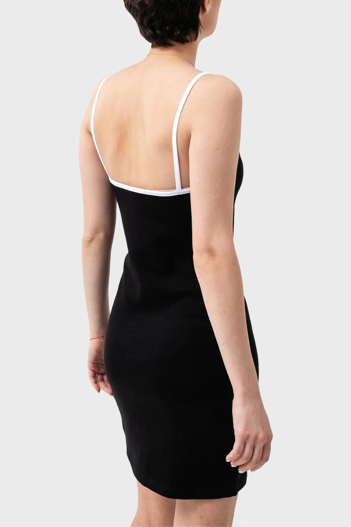 Guess Tank Slim Fit İp Askılı Mini E4GK00KBP41 Bayan Elbise E4GK00 KBP41 JBLK SİYAH - 2
