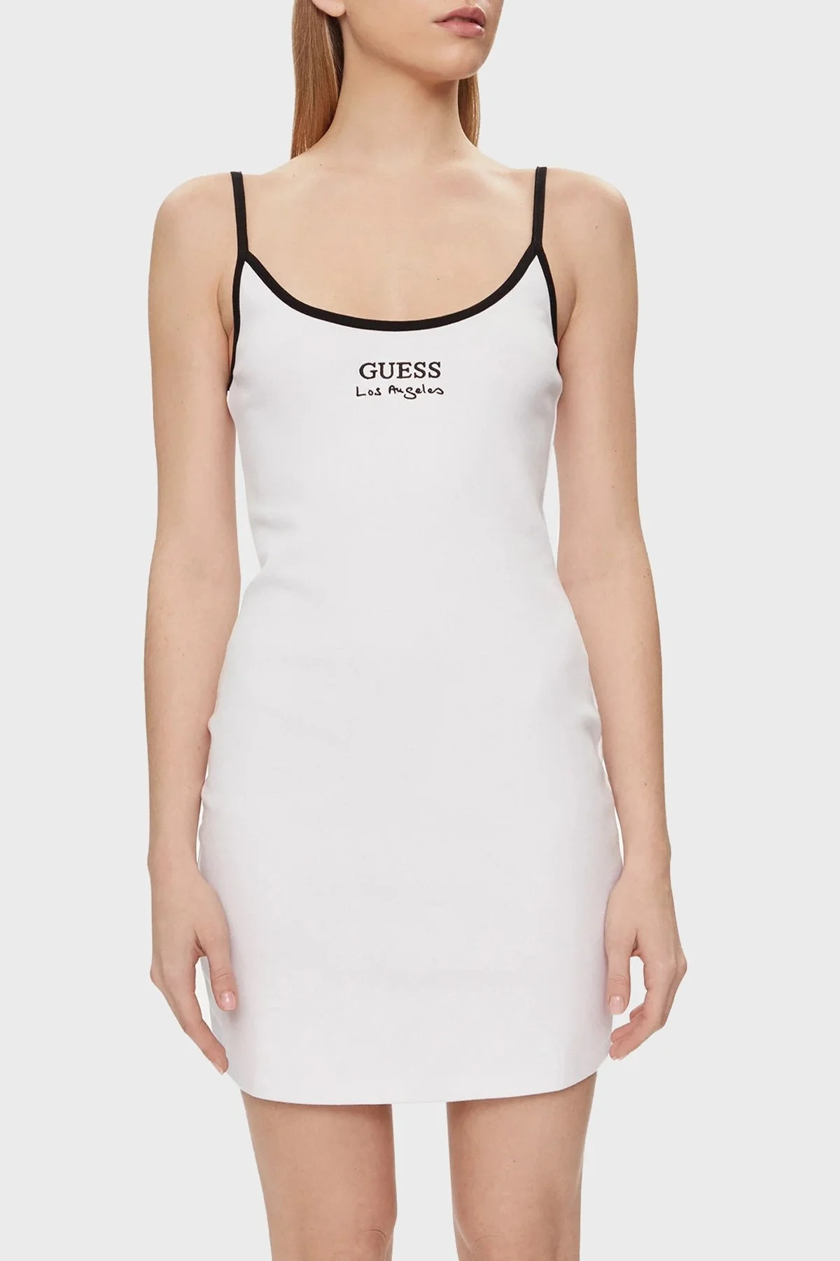Guess Tank Slim Fit İp Askılı Mini E4GK00KBP41 Bayan Elbise E4GK00KBP41 G011 BEYAZ - 1